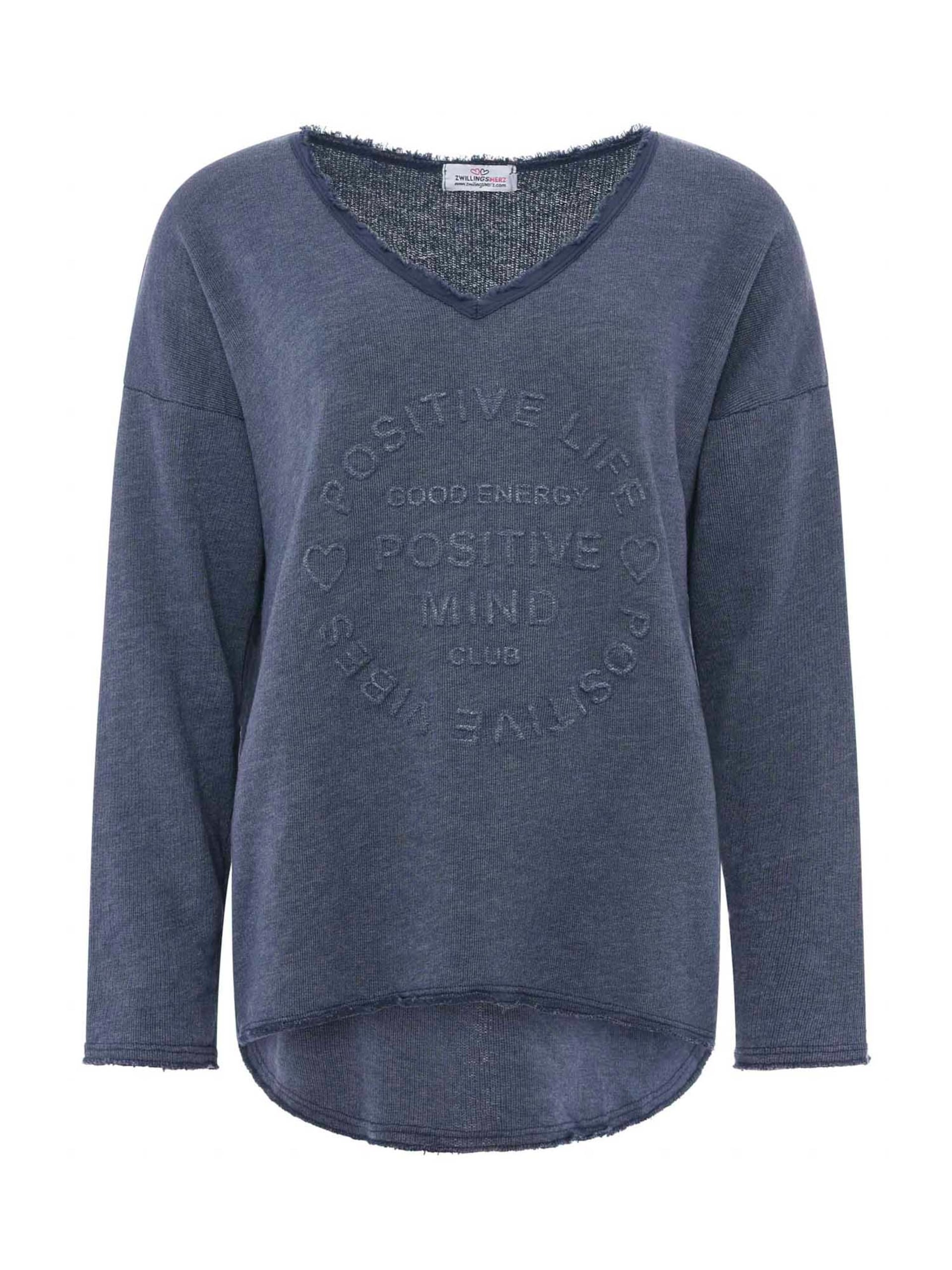 Zwillingsherz Sweatshirt 'Positive Mind' dam