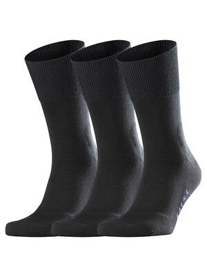 FALKE Calcetines 'Run 3-Pack'  negro