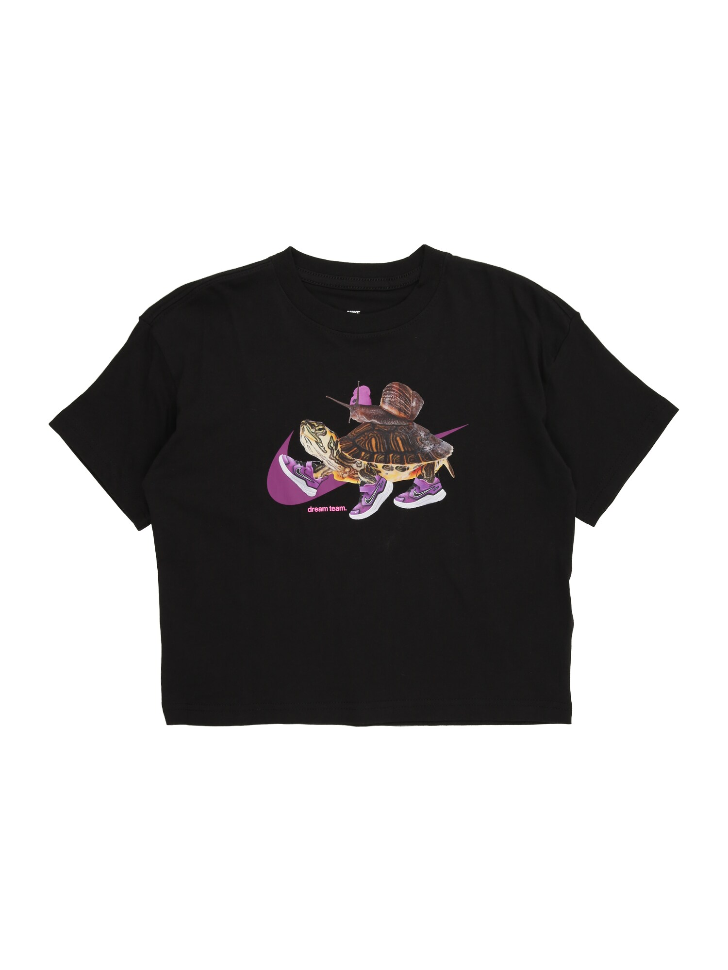 Nike Sportswear Tricou  ciocolatiu / galben deschis / mov închis / negru