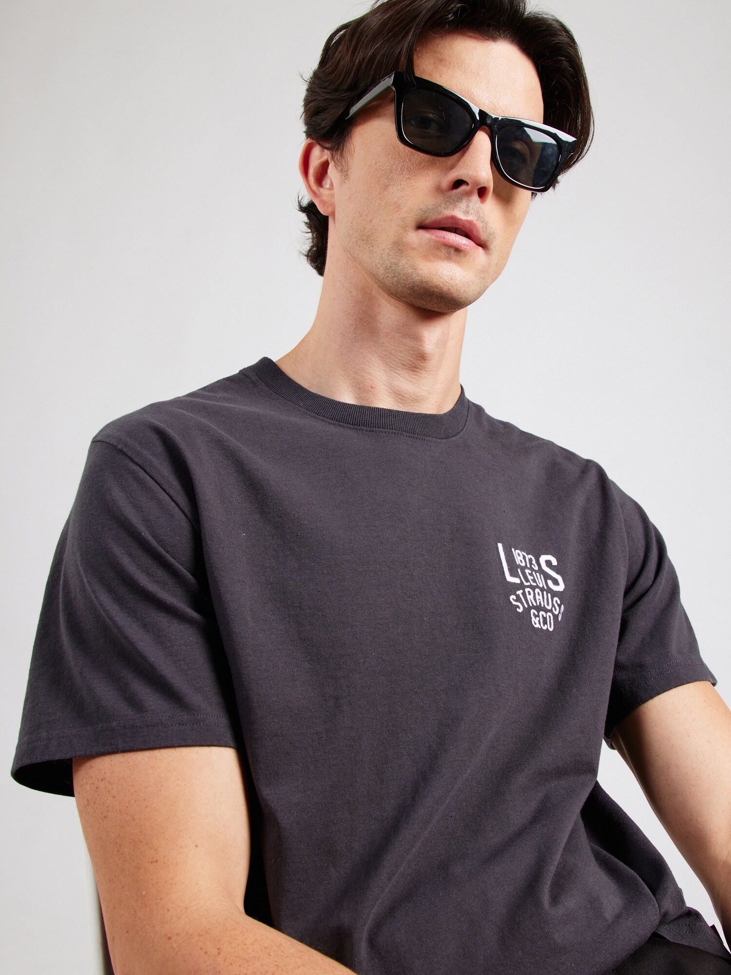 LEVI'S ® Tričko 'Relaxed Graphic Tee' čierna / biela (obrázok 5)