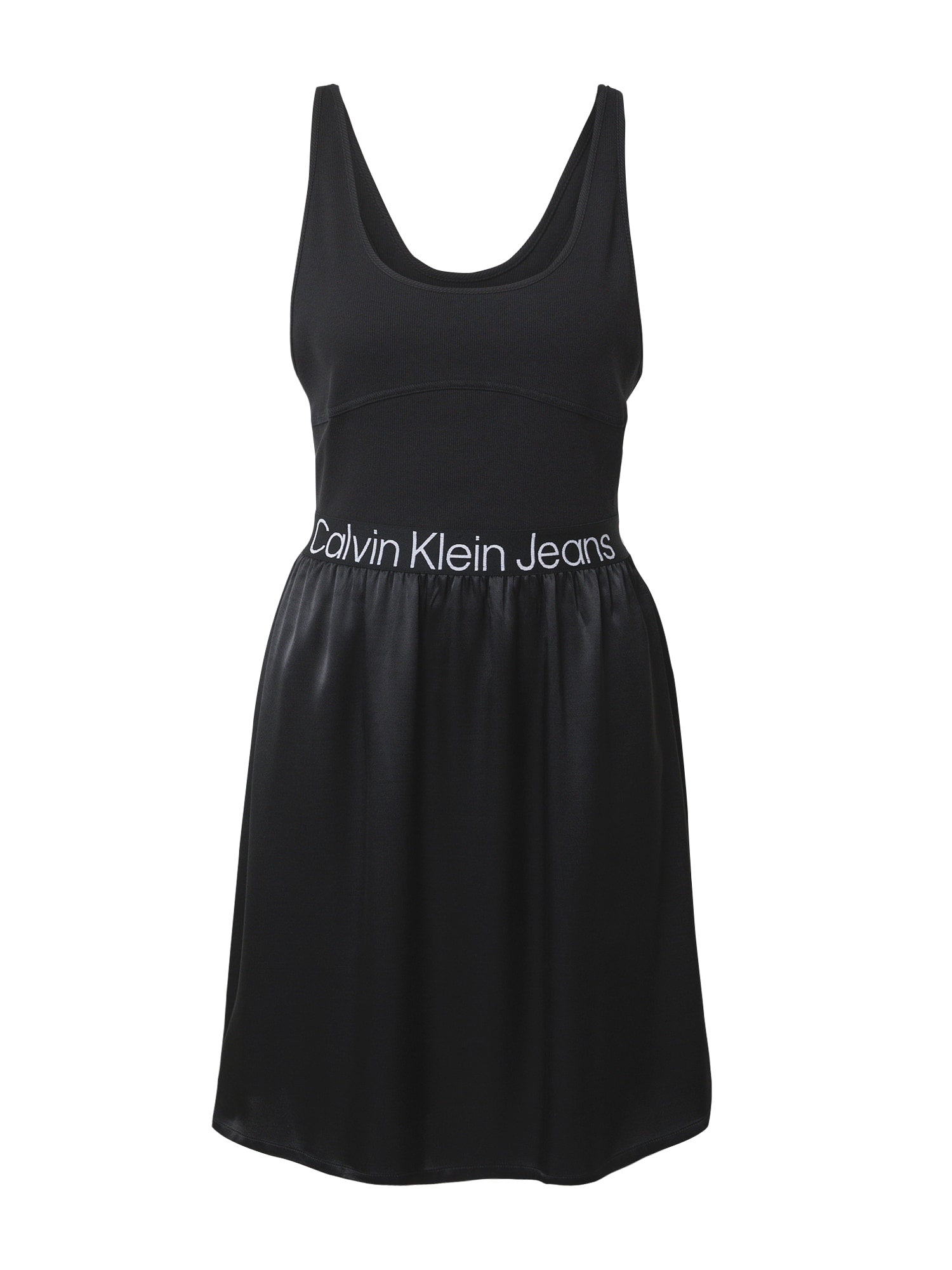 Calvin Klein Jeans Obleka  črna / bela