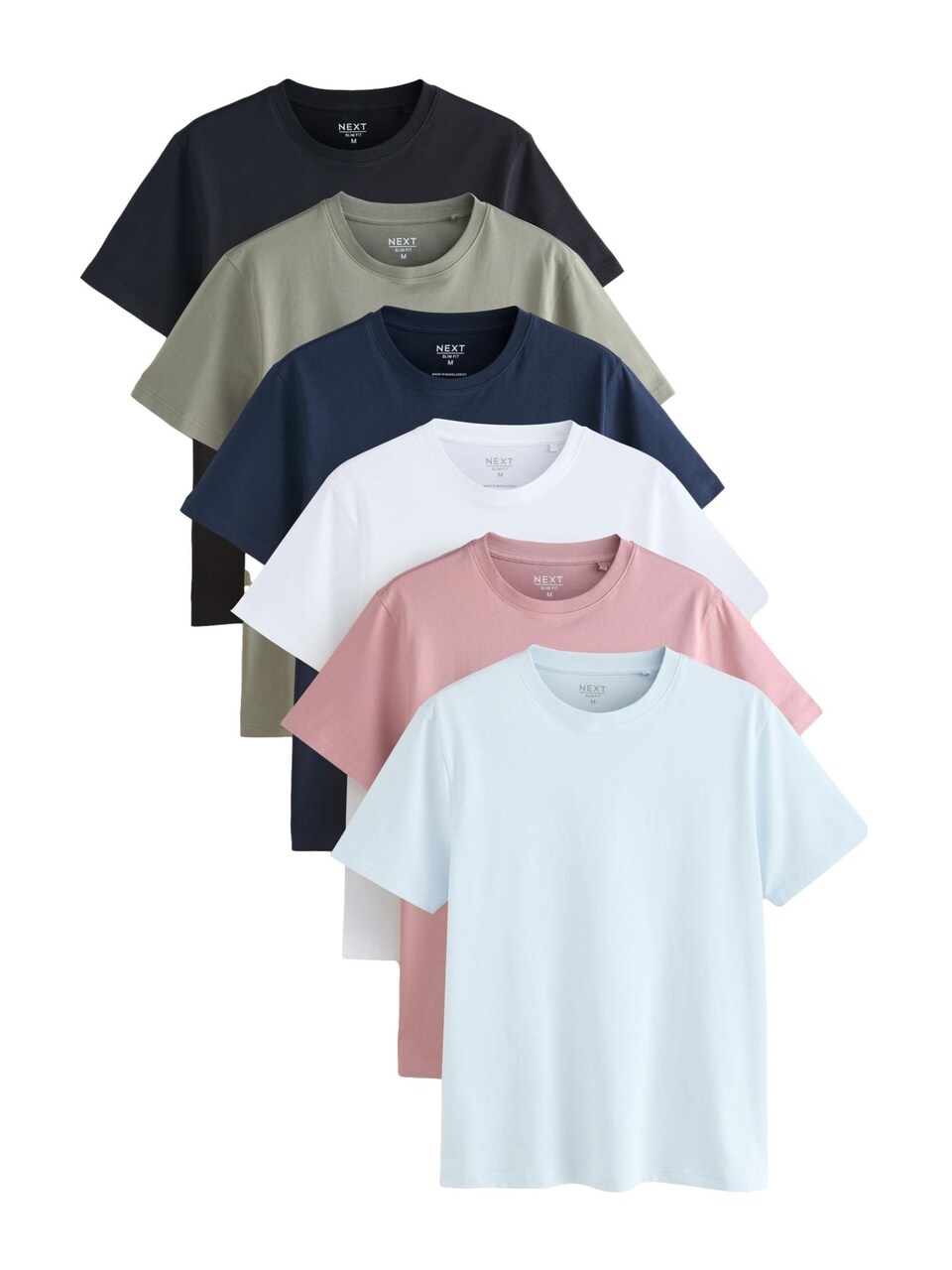 T-shirt 'Essential' marinblå / rosa / svart