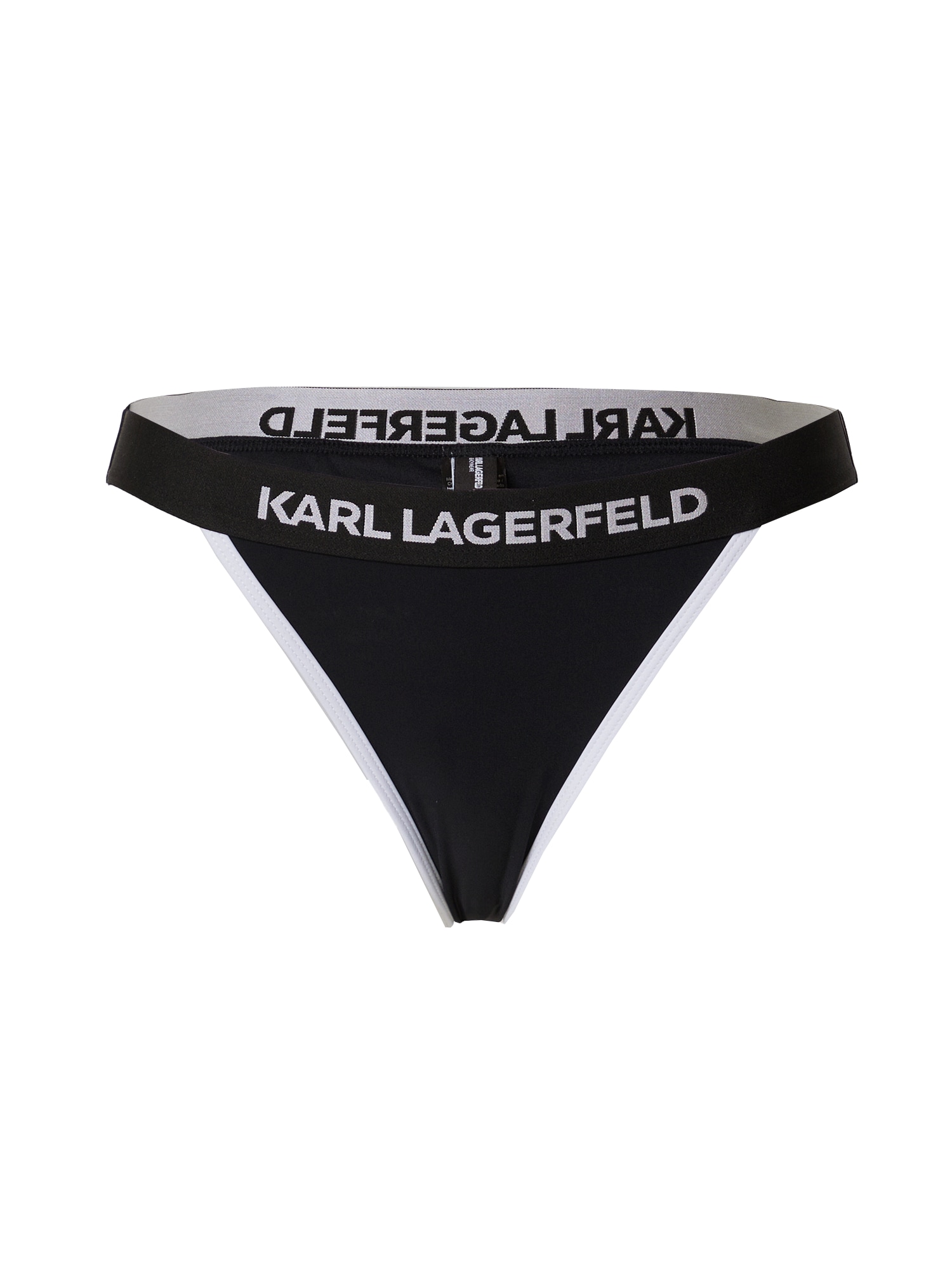 Karl Lagerfeld Bikini hlačke  črna / bela