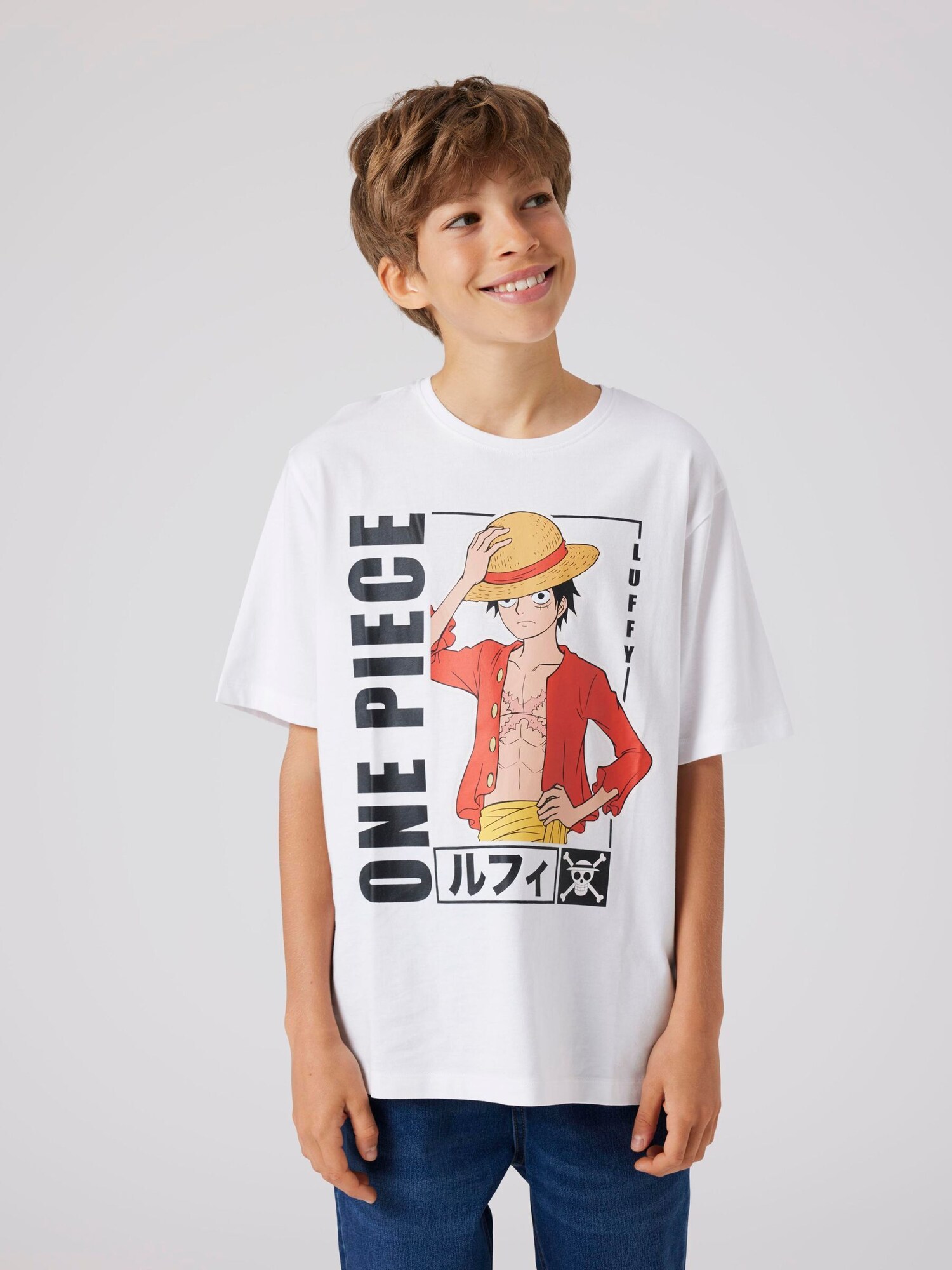 TWO SOON Camiseta 'One Piece'  miel / rojo / negro / blanco – imagen 4