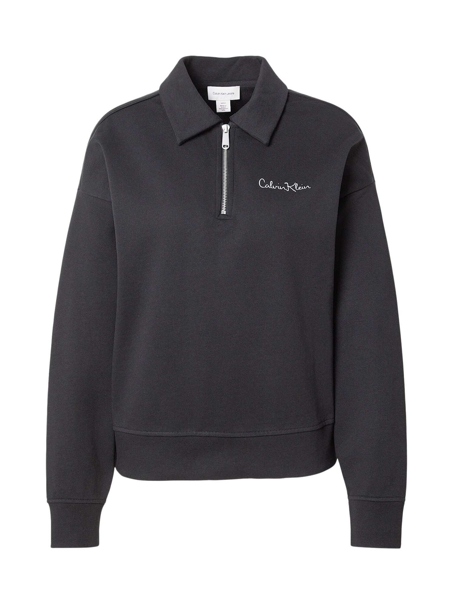 Calvin Klein Jeans Bluză de molton  negru