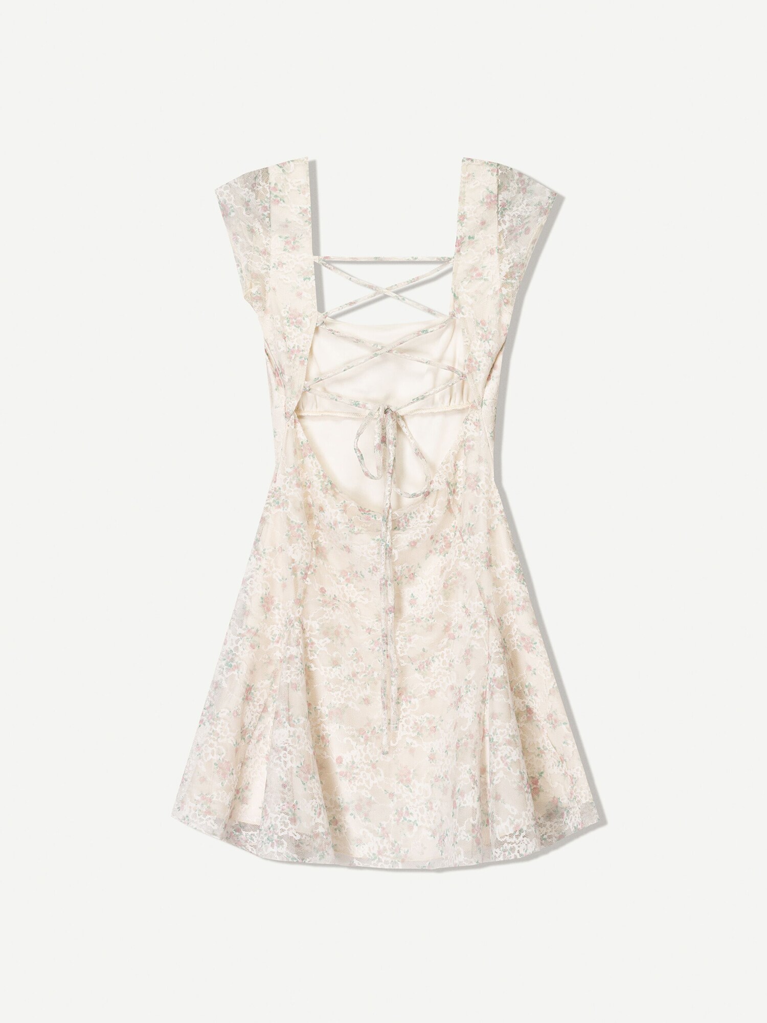 Bershka Nyári ruhák  ekrü / zöld / rózsaszín termék 2. képe