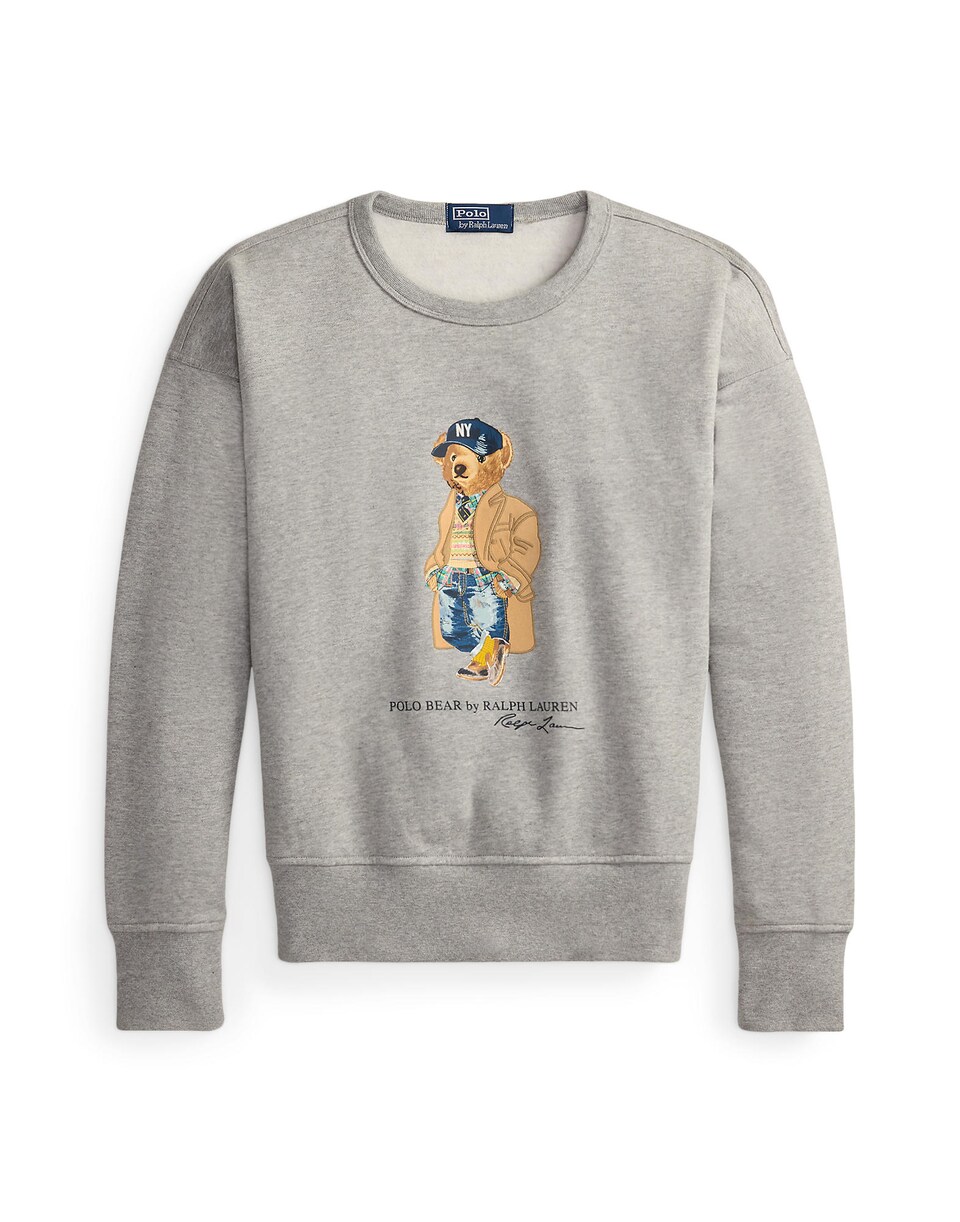 Sweatshirt beige / blå / gråmelerad