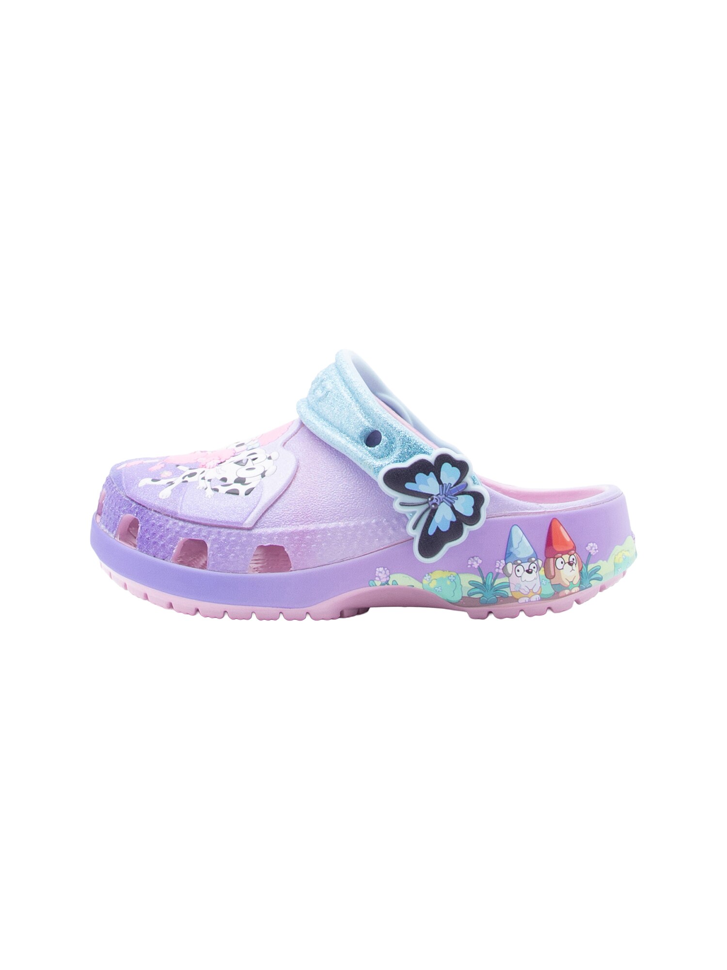 Crocs Otvorená obuv 'Classic Bluey'  svetlomodrá / levanduľová / ružová / čierna