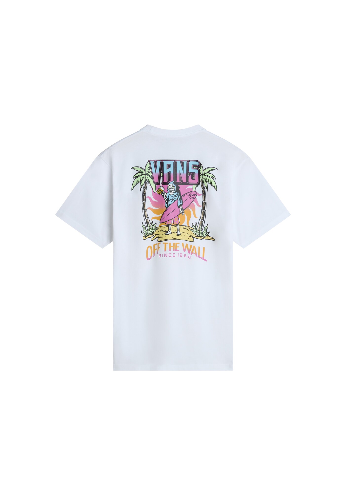 VANS Póló 'PALM CHEERS CLASSIC'  világoskék / zöld / narancs / fukszia / fehér termék 2. képe