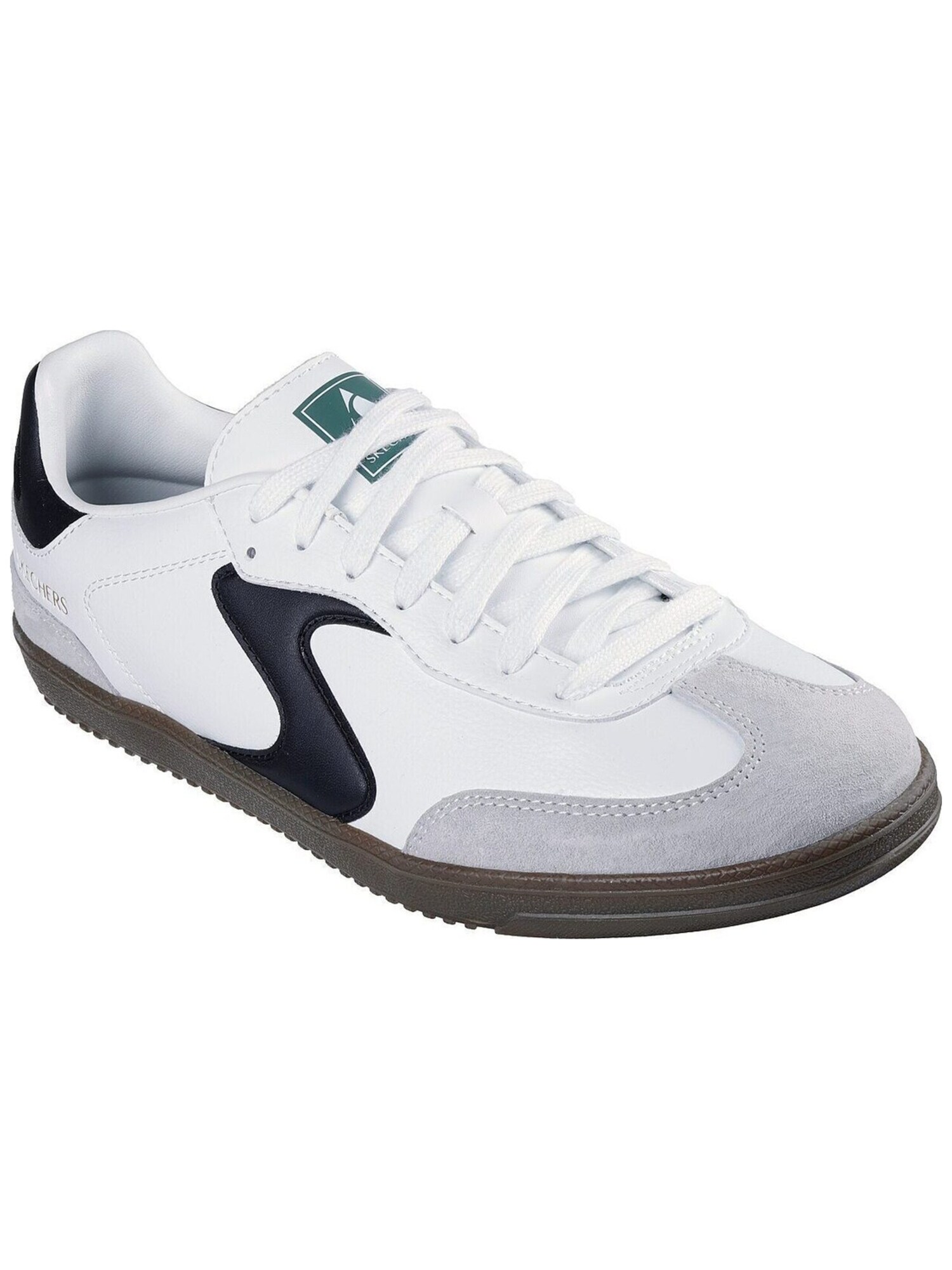 Zapatillas Skechers 254150-WBK Hombre Duraleather Suede White Duraleather-suede^-black Trim – imagen 3