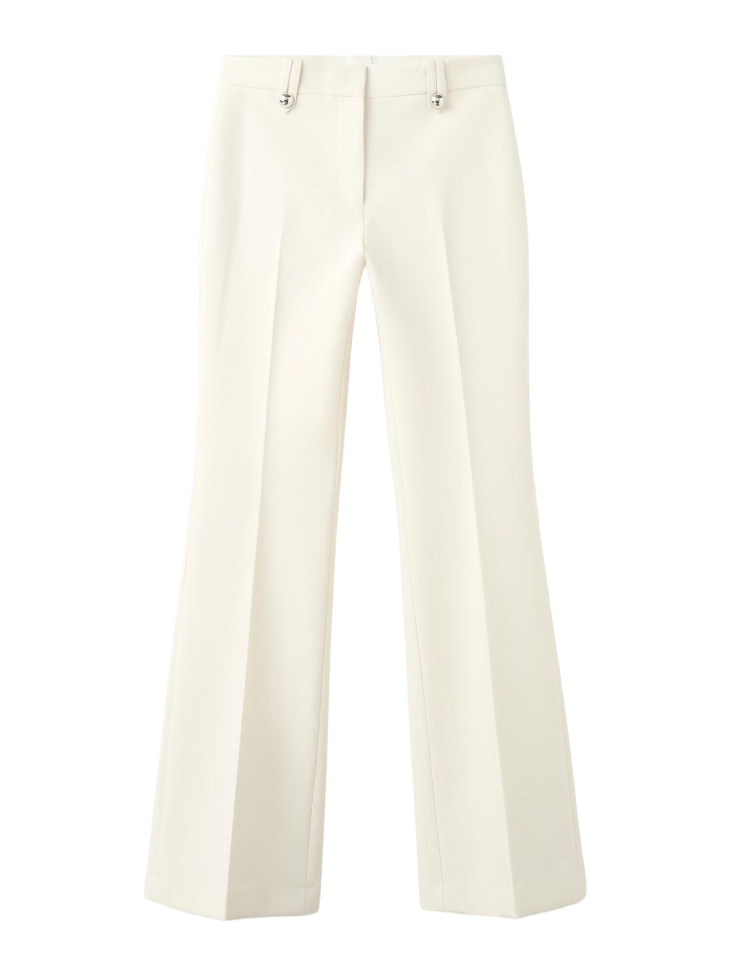 MANGO Pantaloni cu dungă 'Negroni'  alb natural