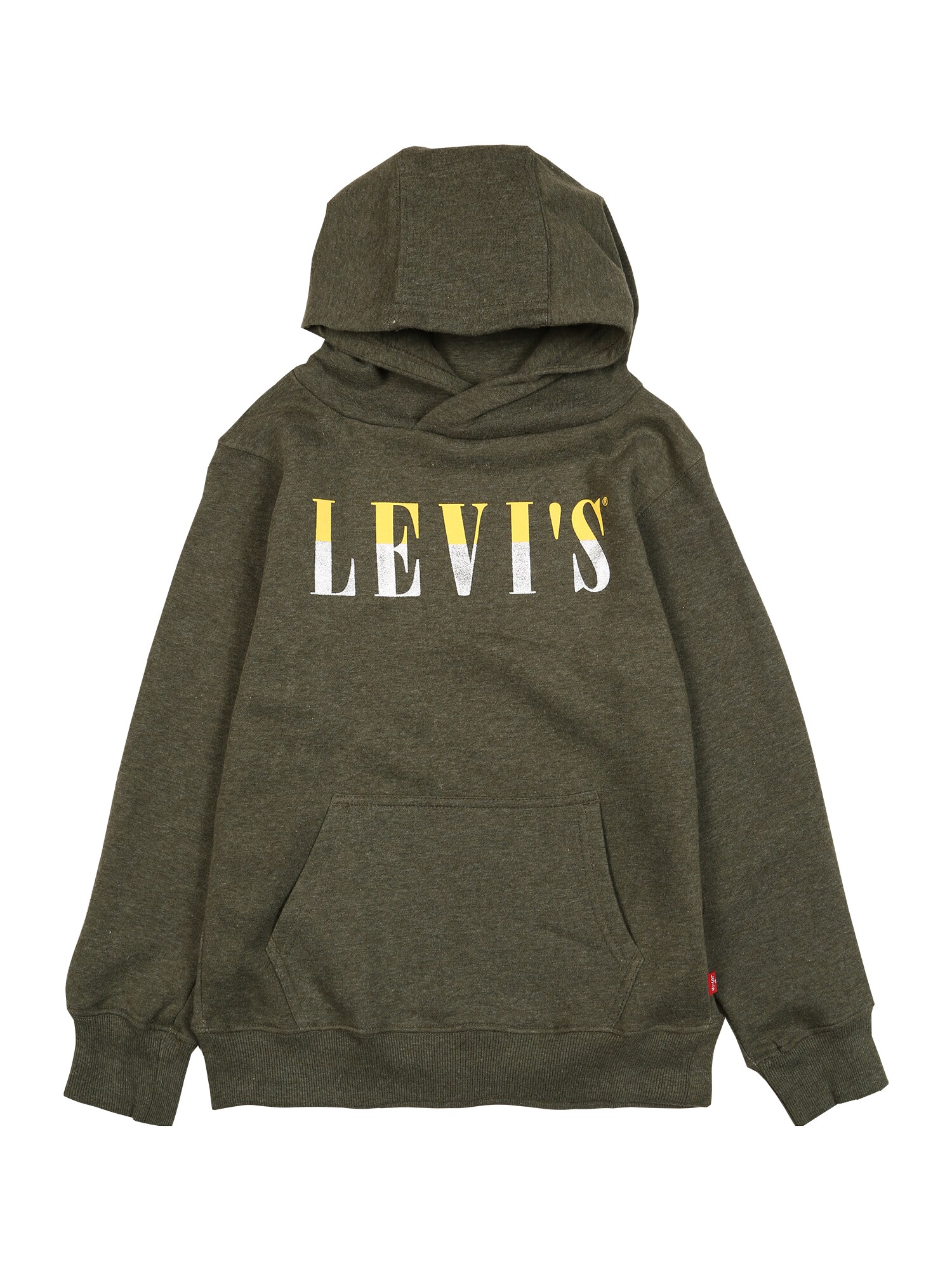 LEVI'S Megztinis be užsegimo  alyvuogių spalva / geltona / balta
