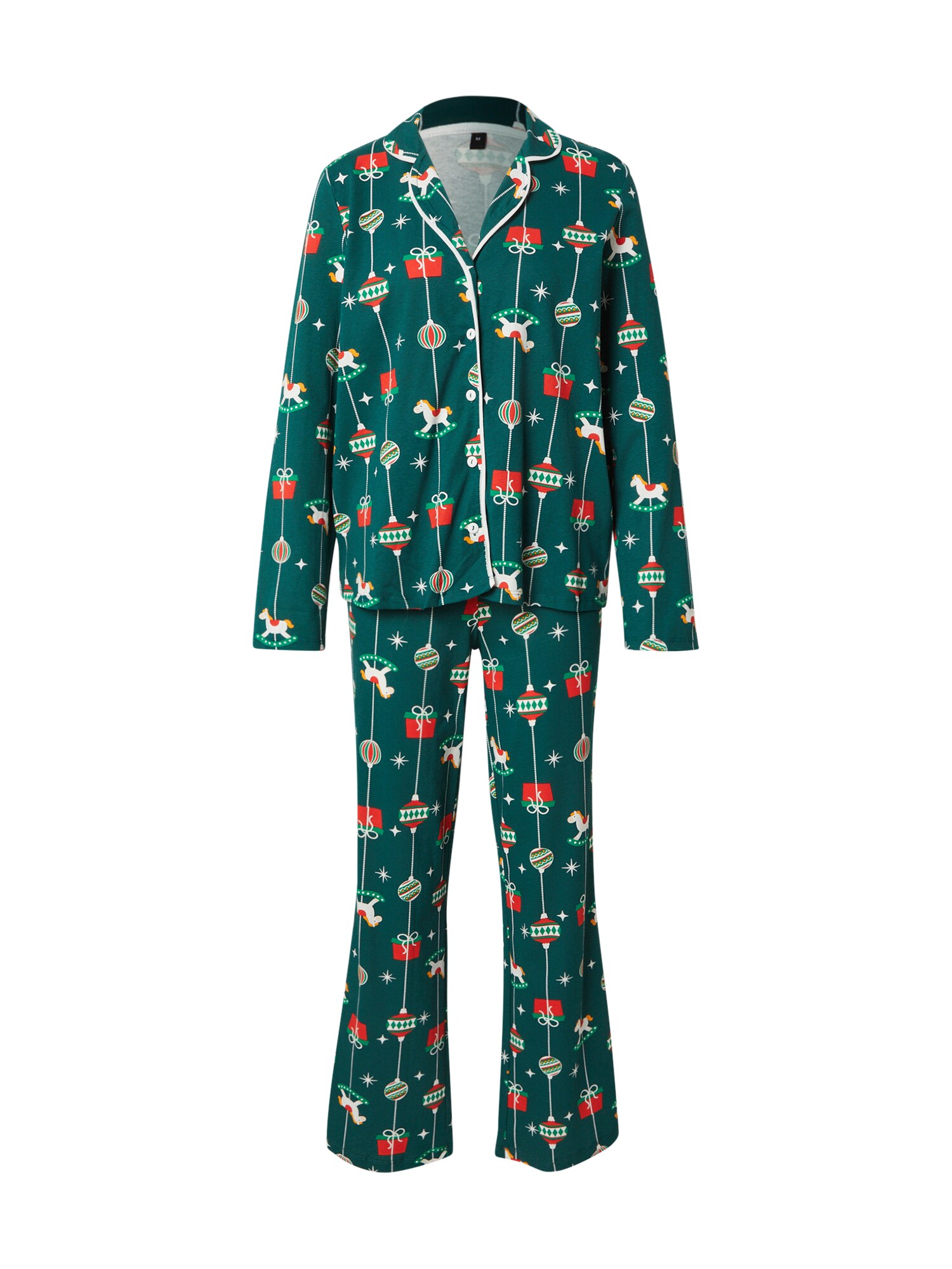 Trendyol Pijama  galben auriu / verde închis / roșu / alb