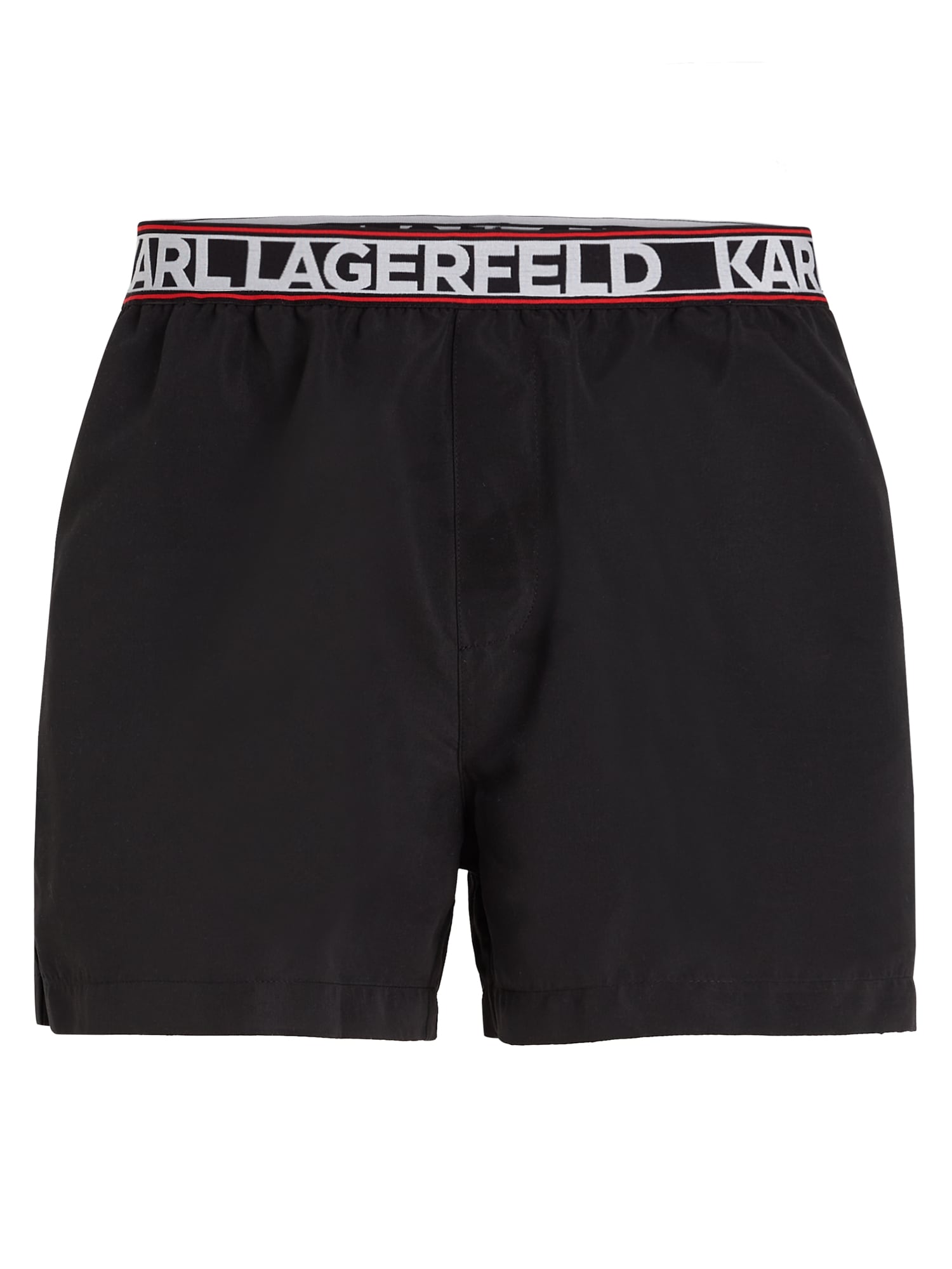 Karl Lagerfeld Kratke kopalne hlače  rdeča / črna / bela