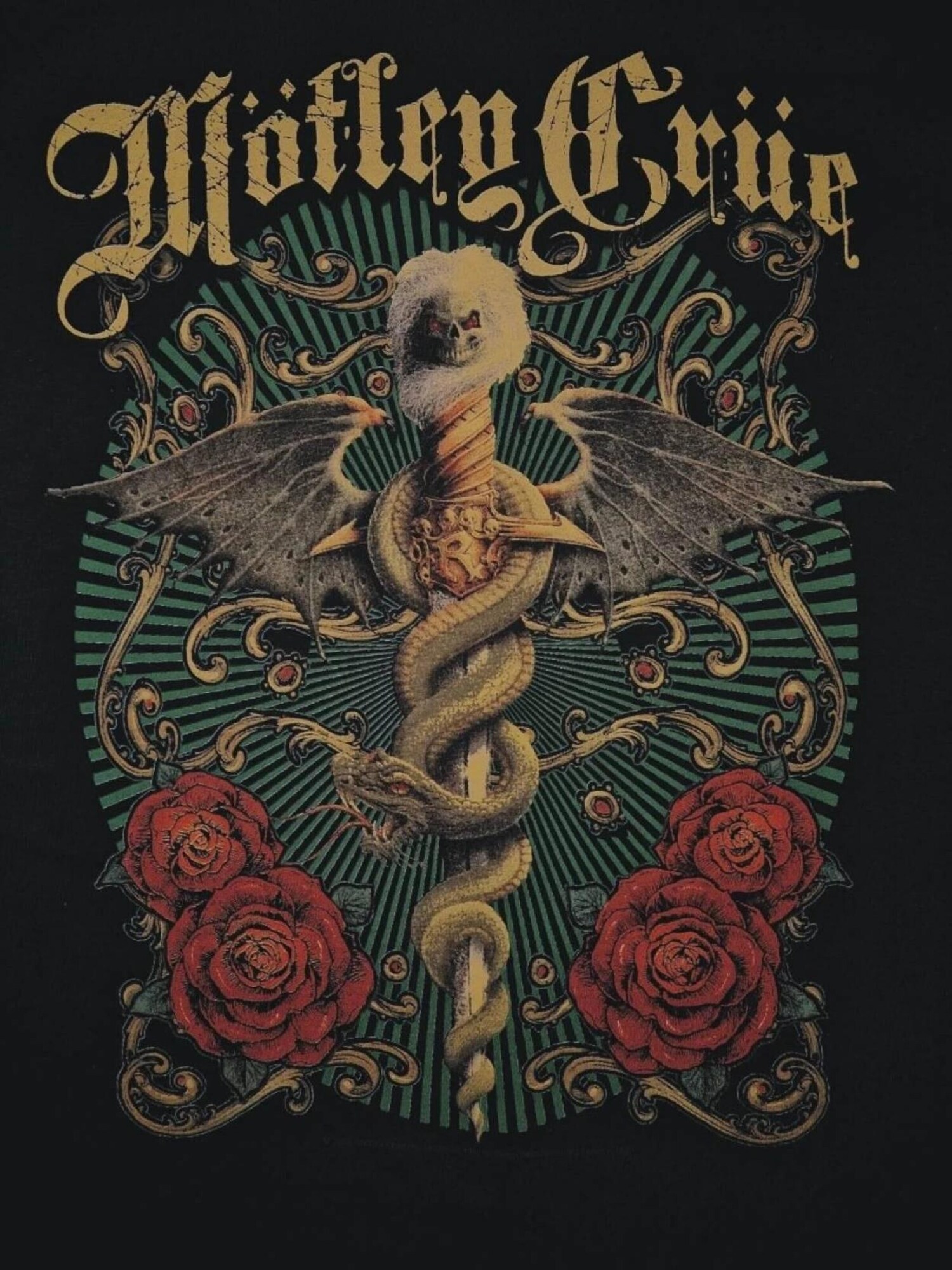 Mötley Crue Camiseta 'Mötley Crue Exquisite Dagger T-Shirt' negro – imagen 3