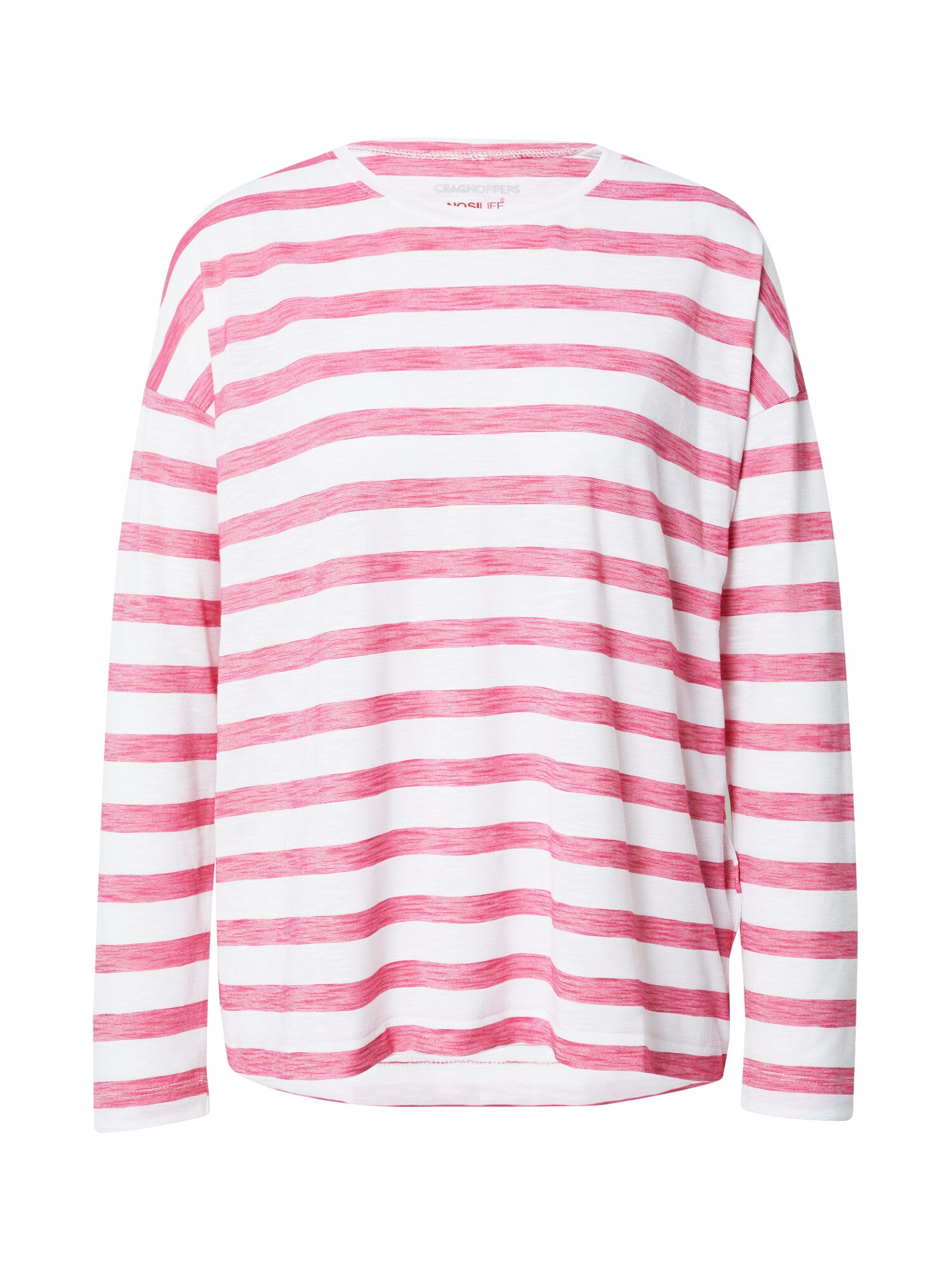 CRAGHOPPERS Marškinėliai 'Cora' balta / margai rožinė
