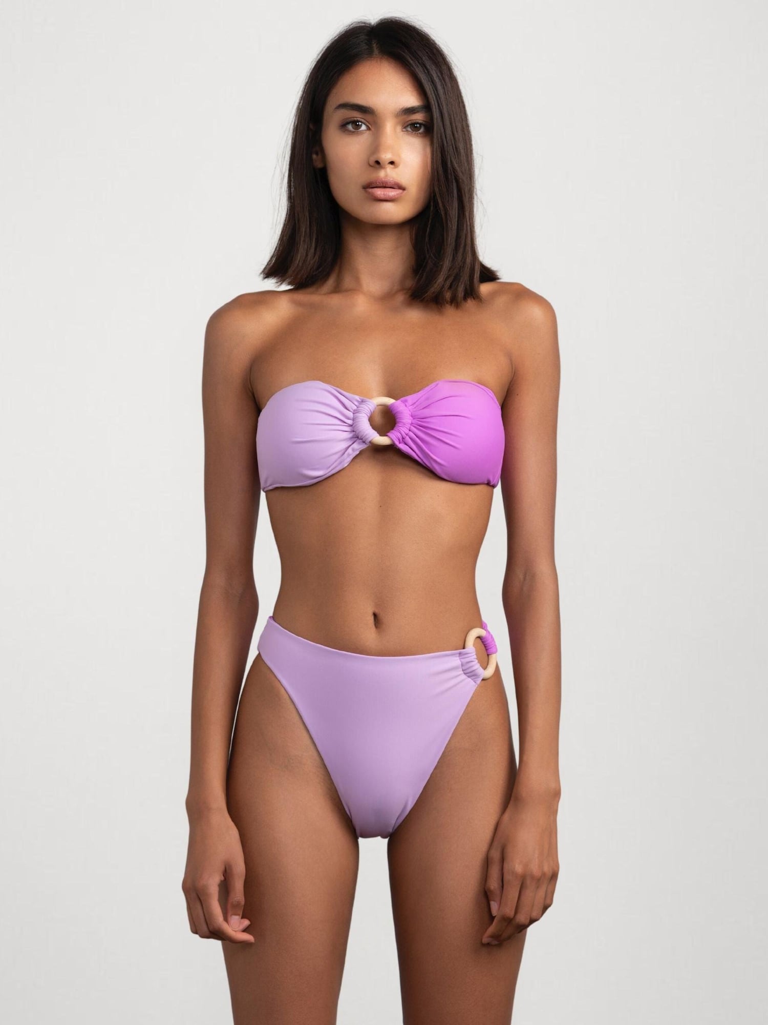 Flavia Valentini Bikini 'Athena Wooden Bikini Set - Lilac'  lila pastel