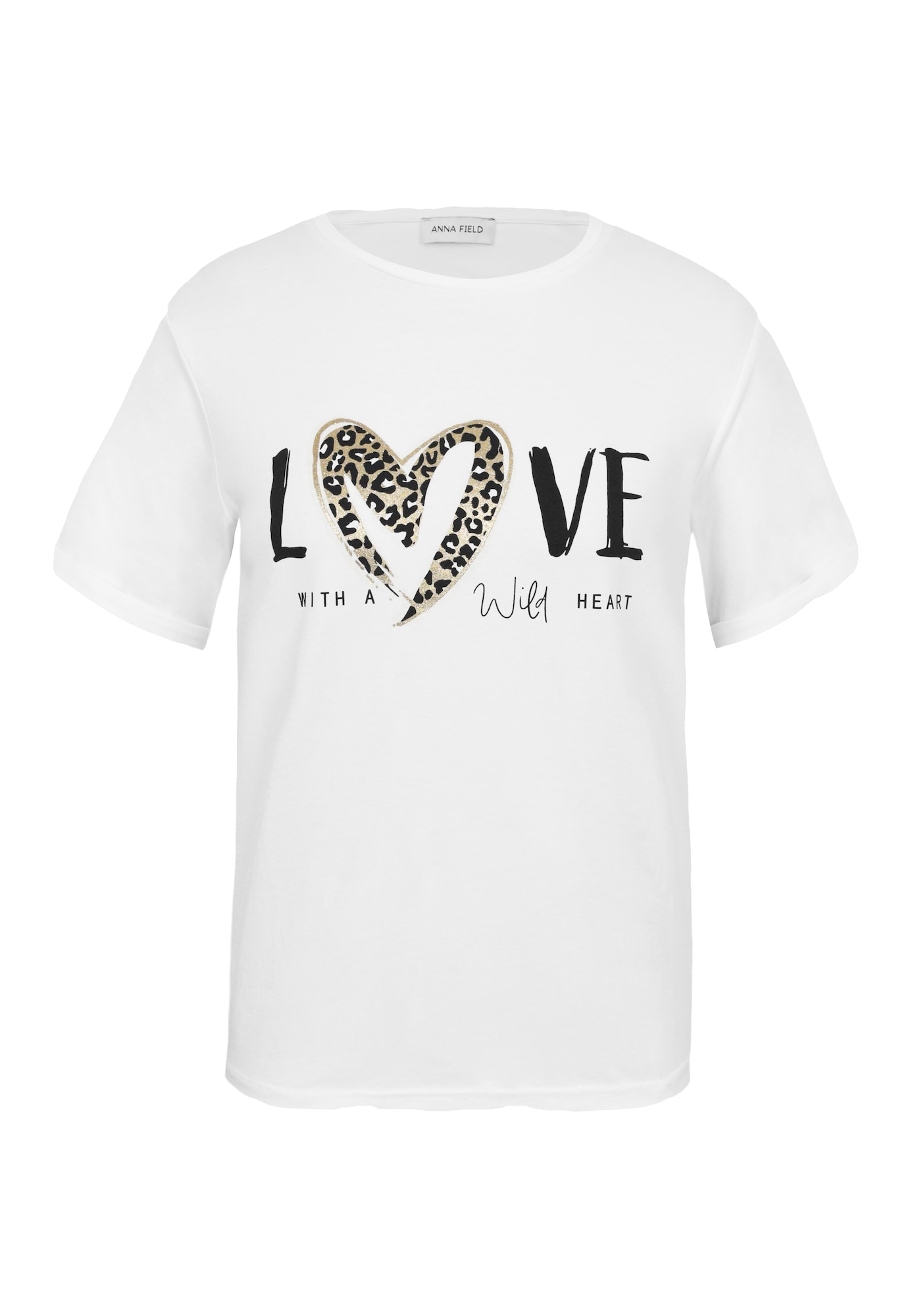 Anna Field Tricou bej / negru / alb