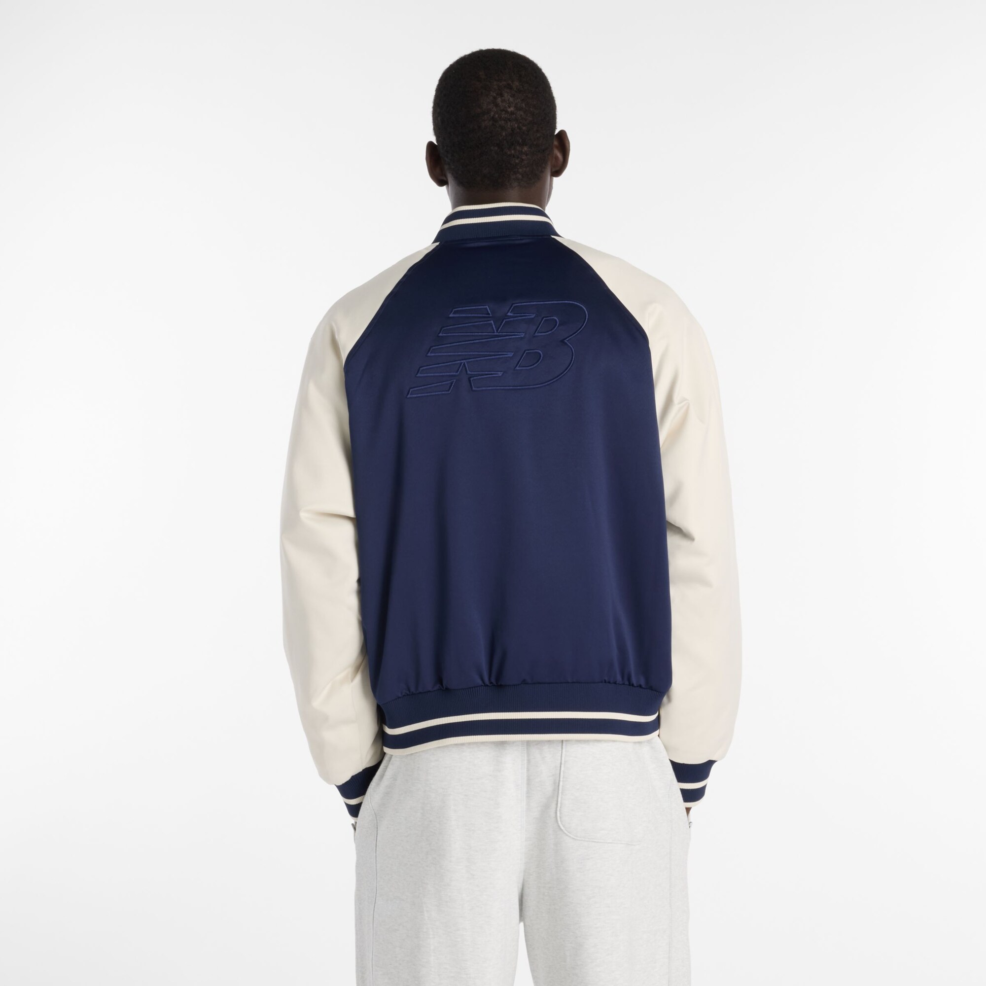 New balance Chaqueta de entretiempo 'Athletics Varsity' navy / blanco – imagen 3