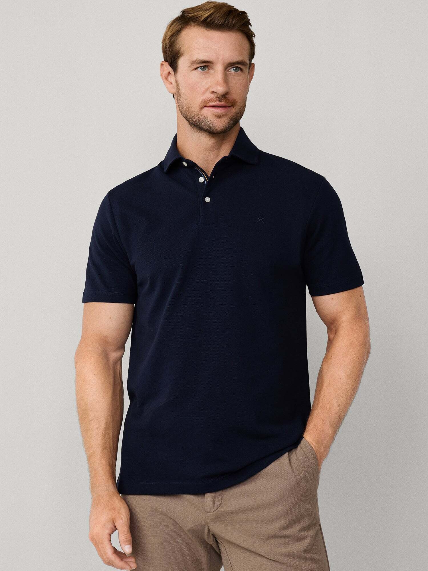 Hackett London Tričko námornícka modrá (obrázok 3)