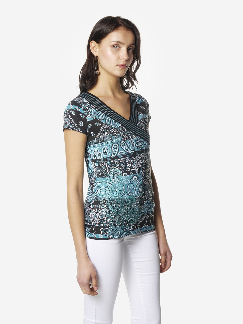 T-shirt turkos / svart