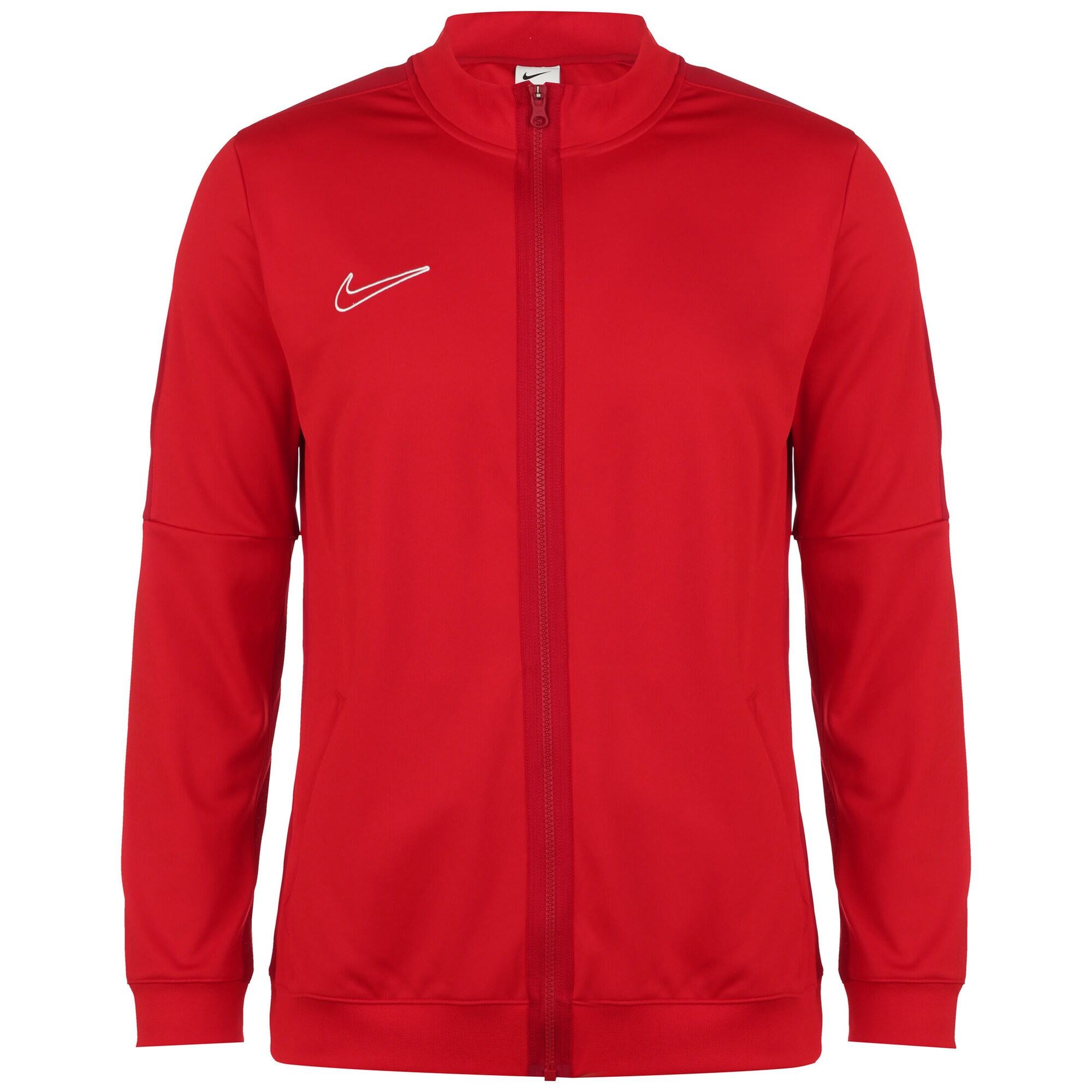 NIKE Bluză cu fermoar sport Academy 23  roșu bordeaux / alb