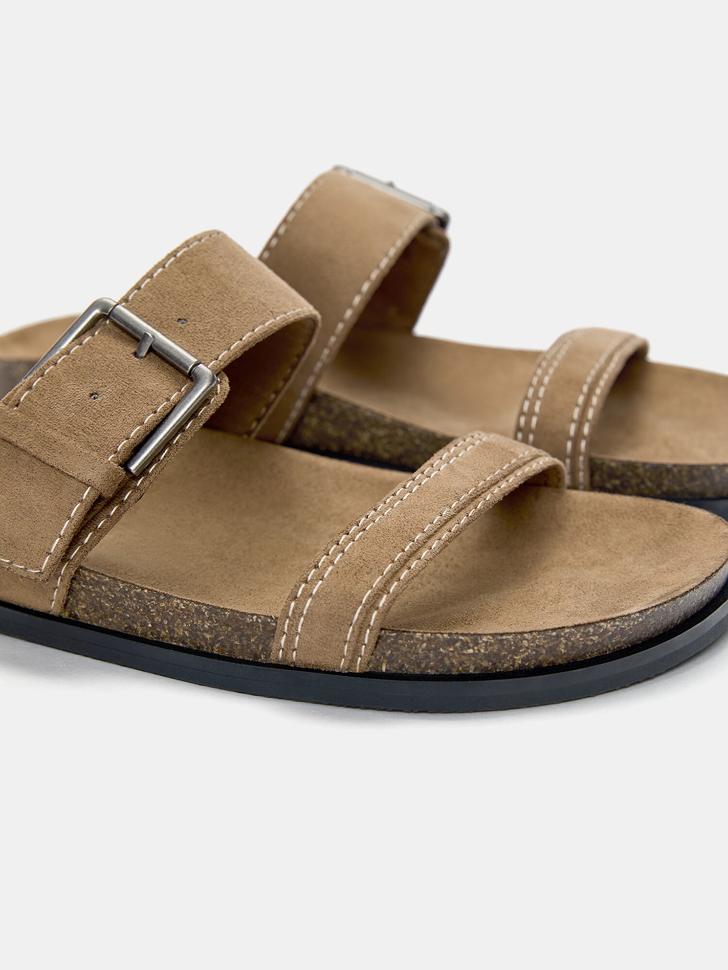 Pull&Bear Šľapky kapučíno (obrázok 6)