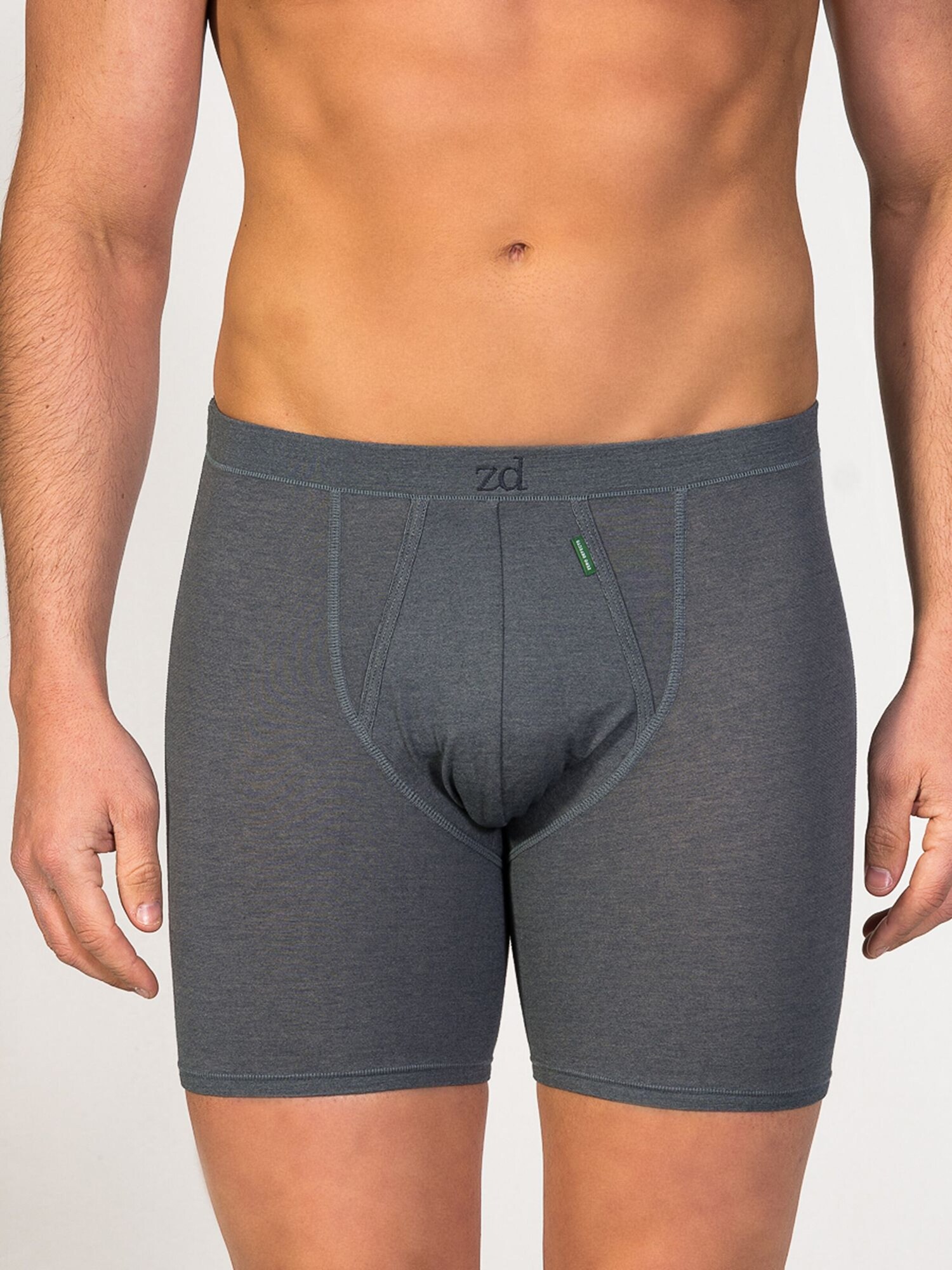 zd ZERO DEFECTS Calzoncillo boxer 'Cyclist Egyptian cotton' gris oscuro
