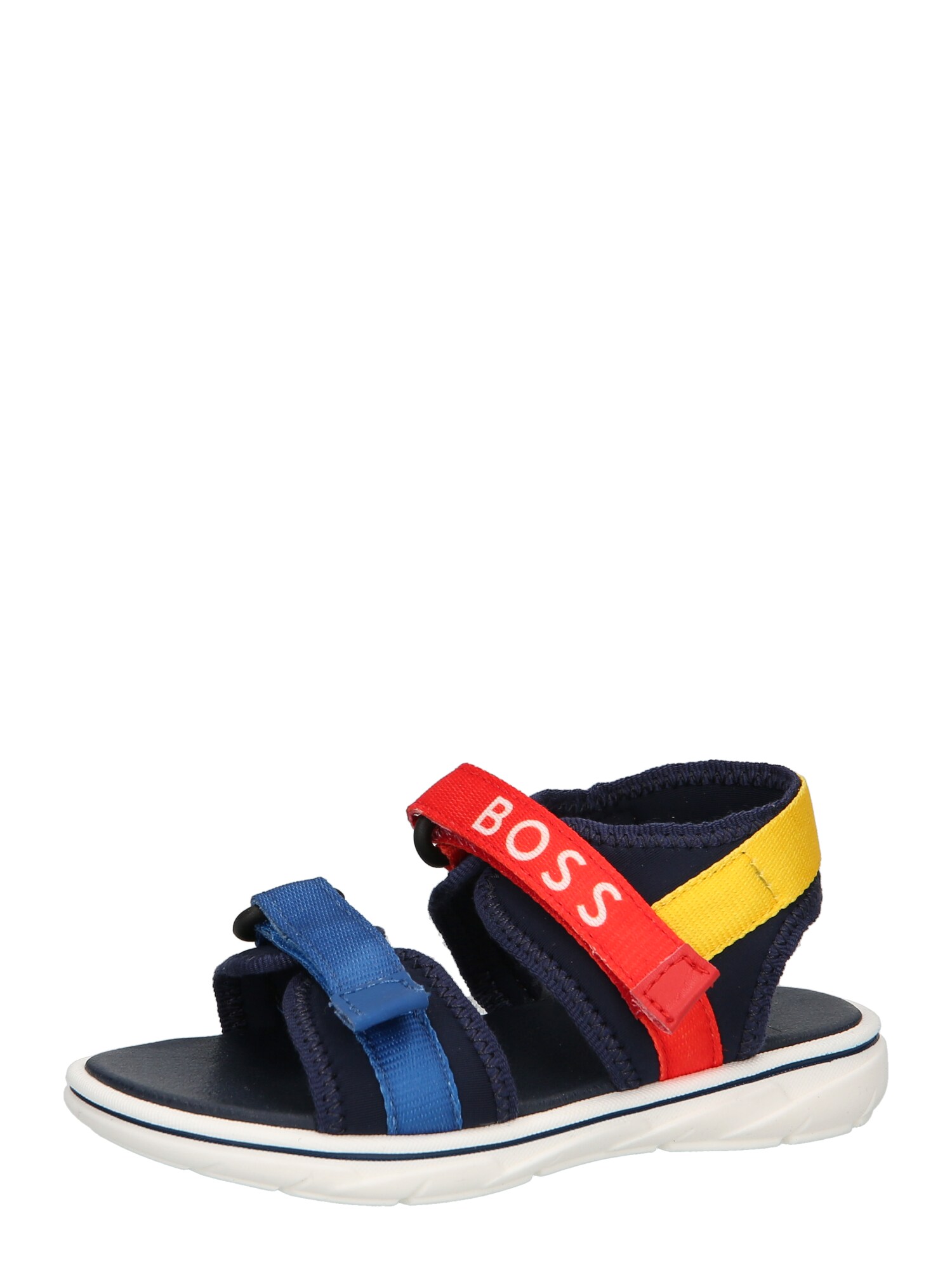 BOSS Kidswear Atviri batai tamsiai mėlyna / mėlyna / raudona / geltona