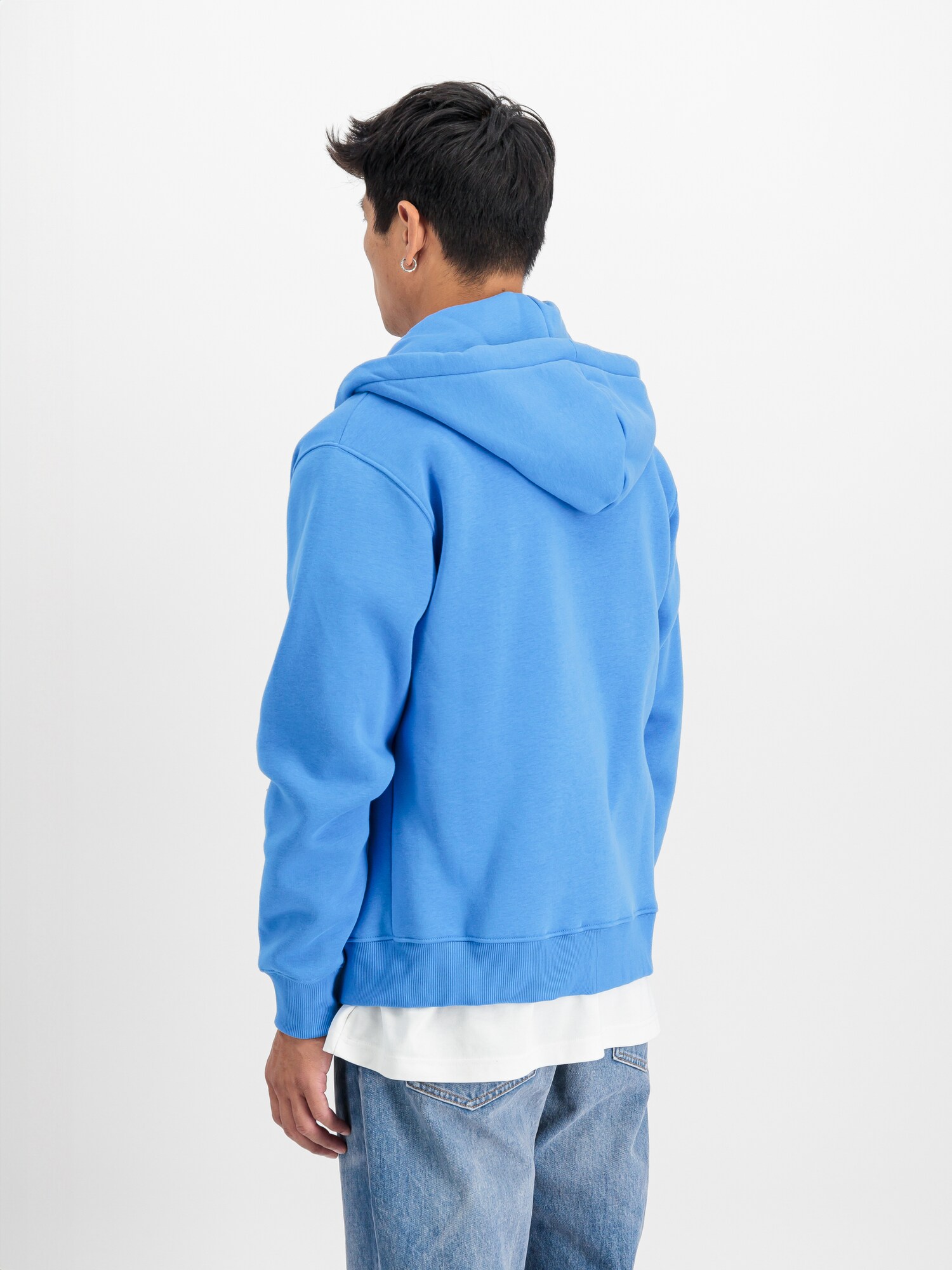 ALPHA INDUSTRIES Tepláková bunda azúrová / tmavočervená / biela (obrázok 6)