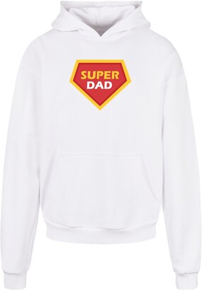 Merchcode Sweatshirt ‘Fathers Day – Suped dad’ Safraan / Vuurrood / Wit