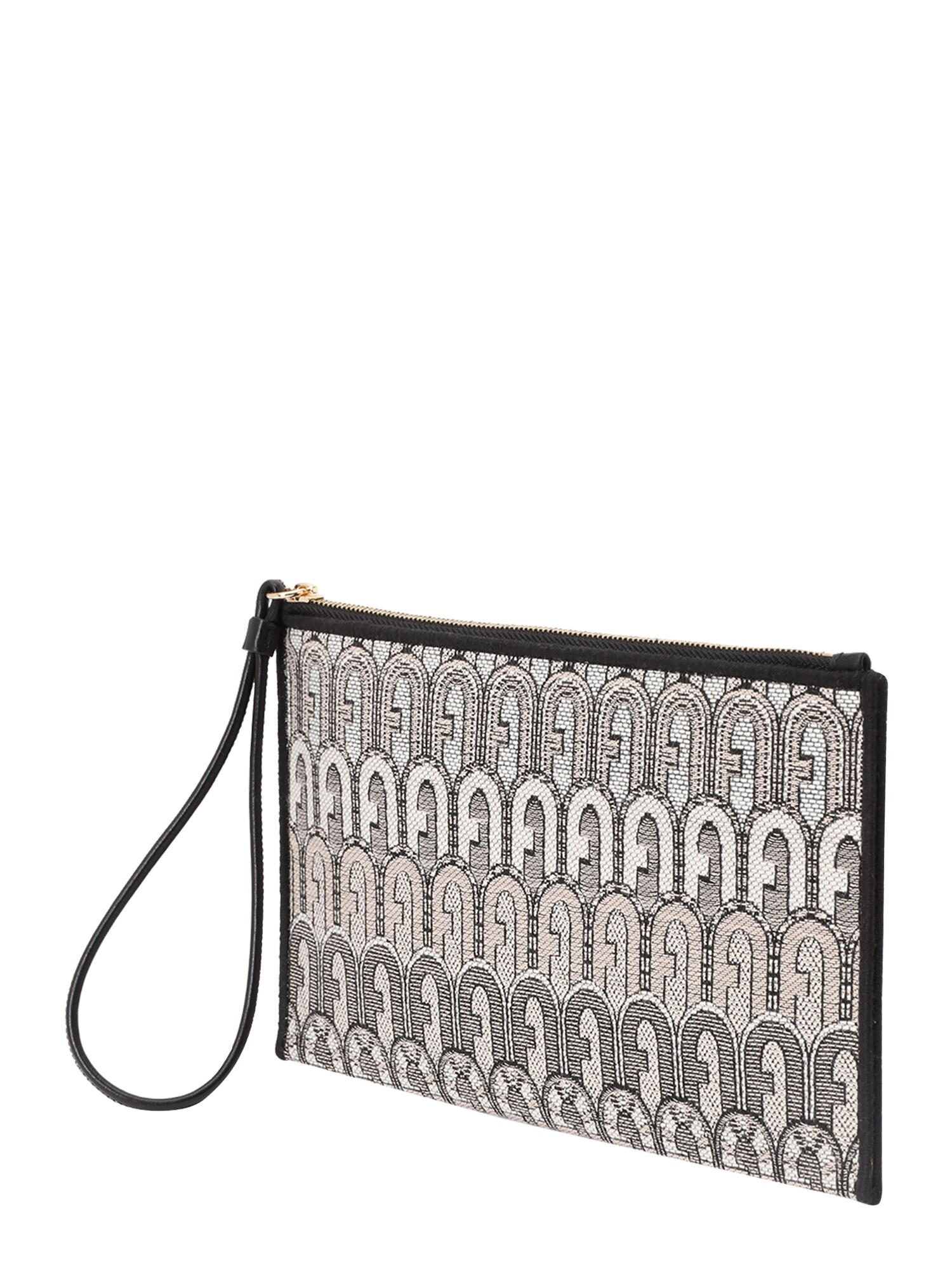 FURLA Клъч 'OPPORTUNITY'  бежово / сив меланж / черно