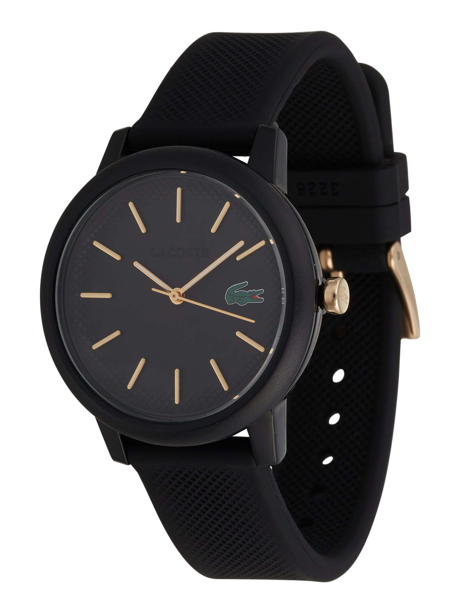 LACOSTE Analoginis (įprasto dizaino) laikrodis auksas / žalia / juoda