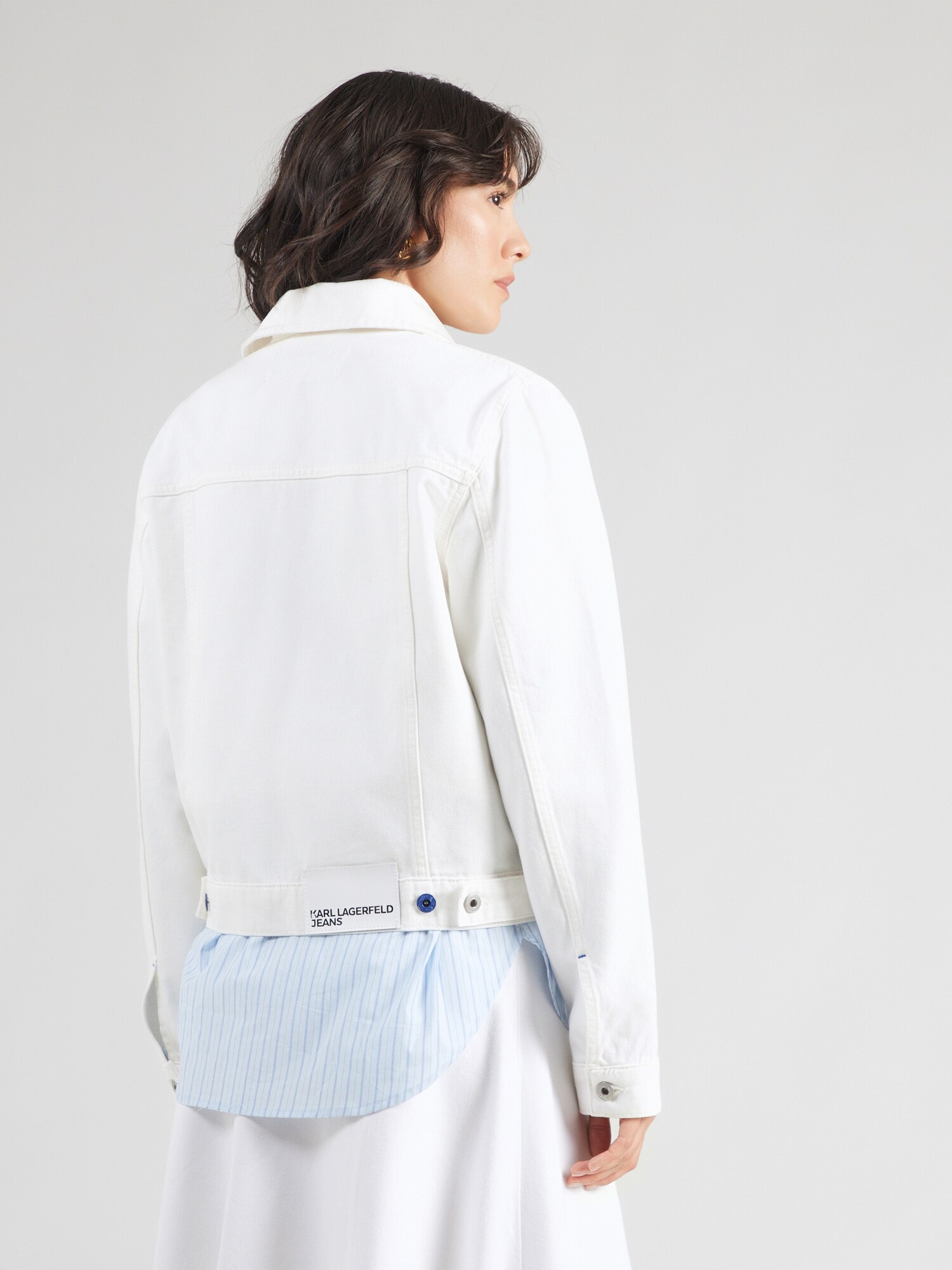 KARL LAGERFELD JEANS Chaqueta de entretiempo  negro / blanco – imagen 31