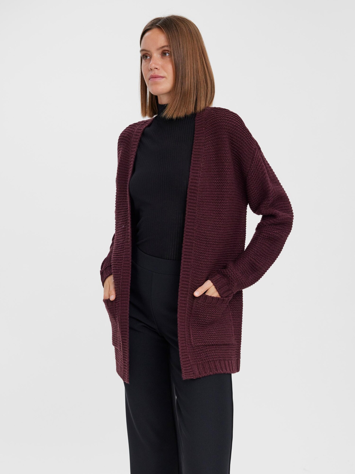 VERO MODA Kardigán  bordó termék 2. képe