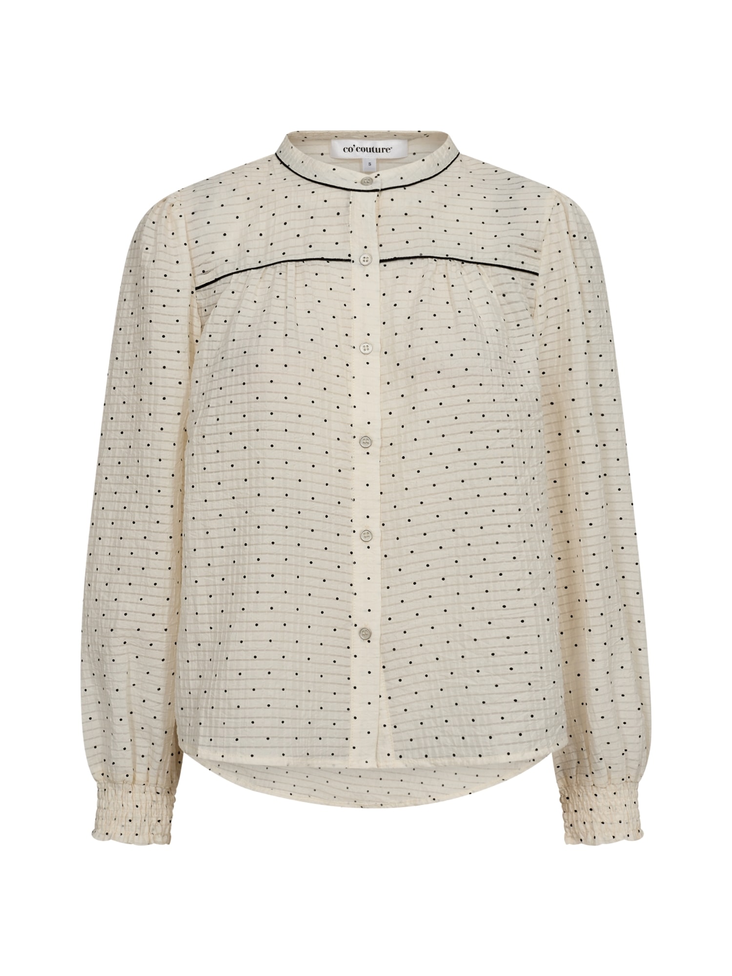 co'couture Bluză 'Francisca'  negru / alb murdar