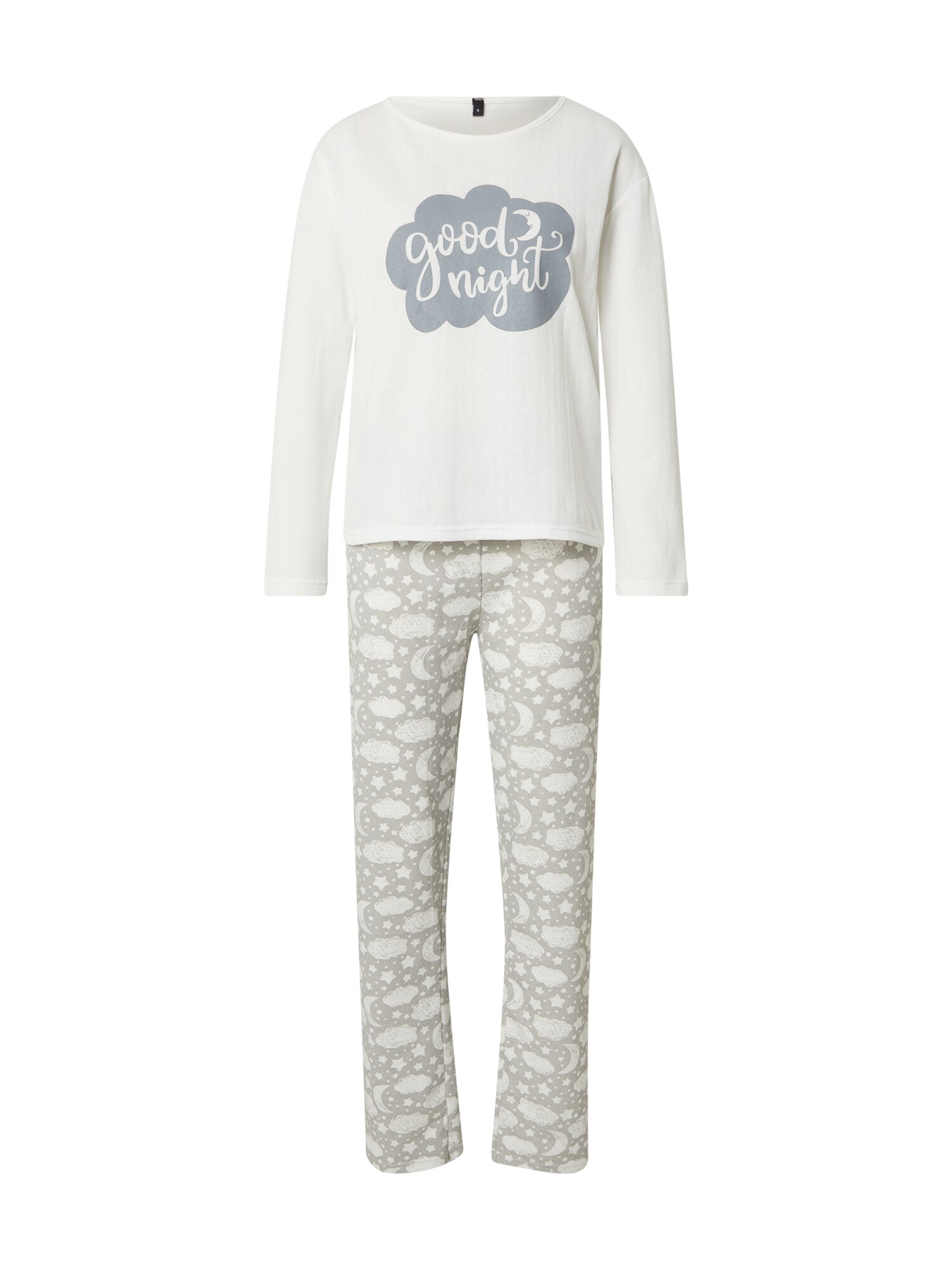 Trendyol Pijama  gri deschis / alb