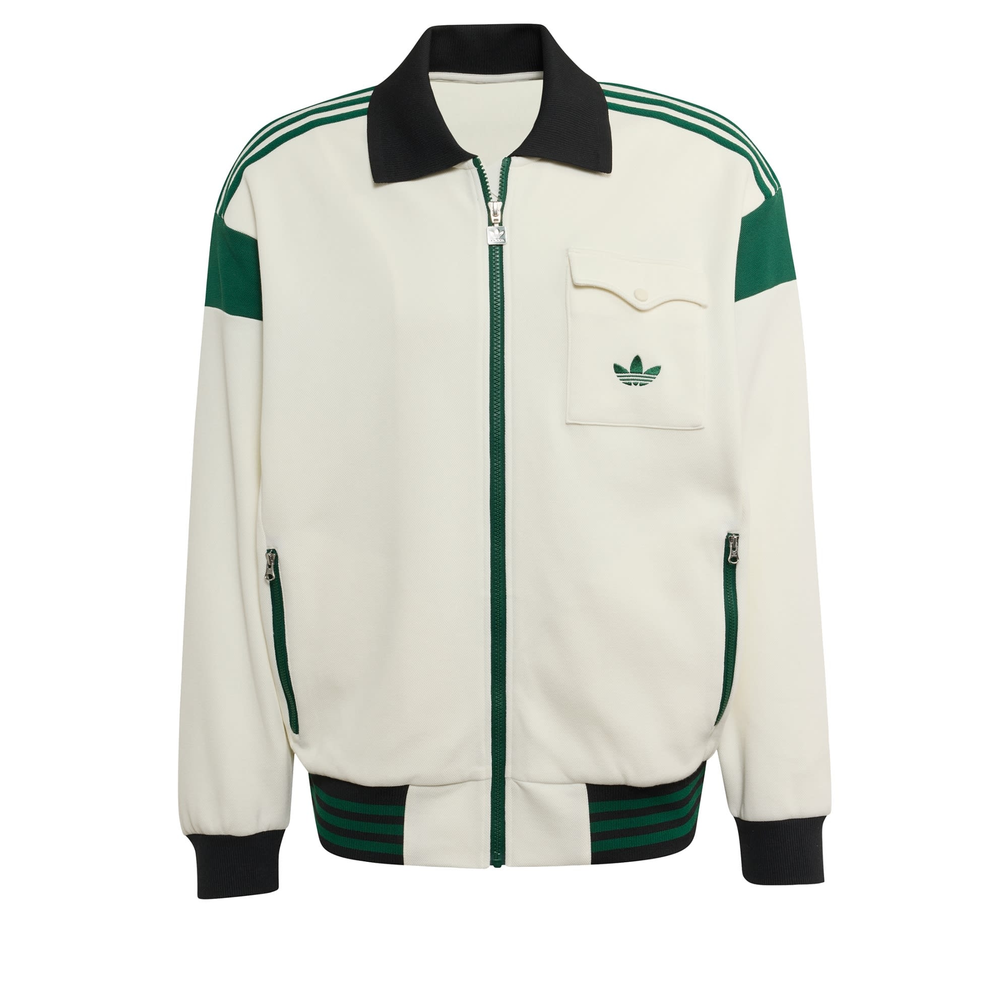 ADIDAS ORIGINALS Chaqueta de entretiempo 'TRACK TOP' verde / blanco