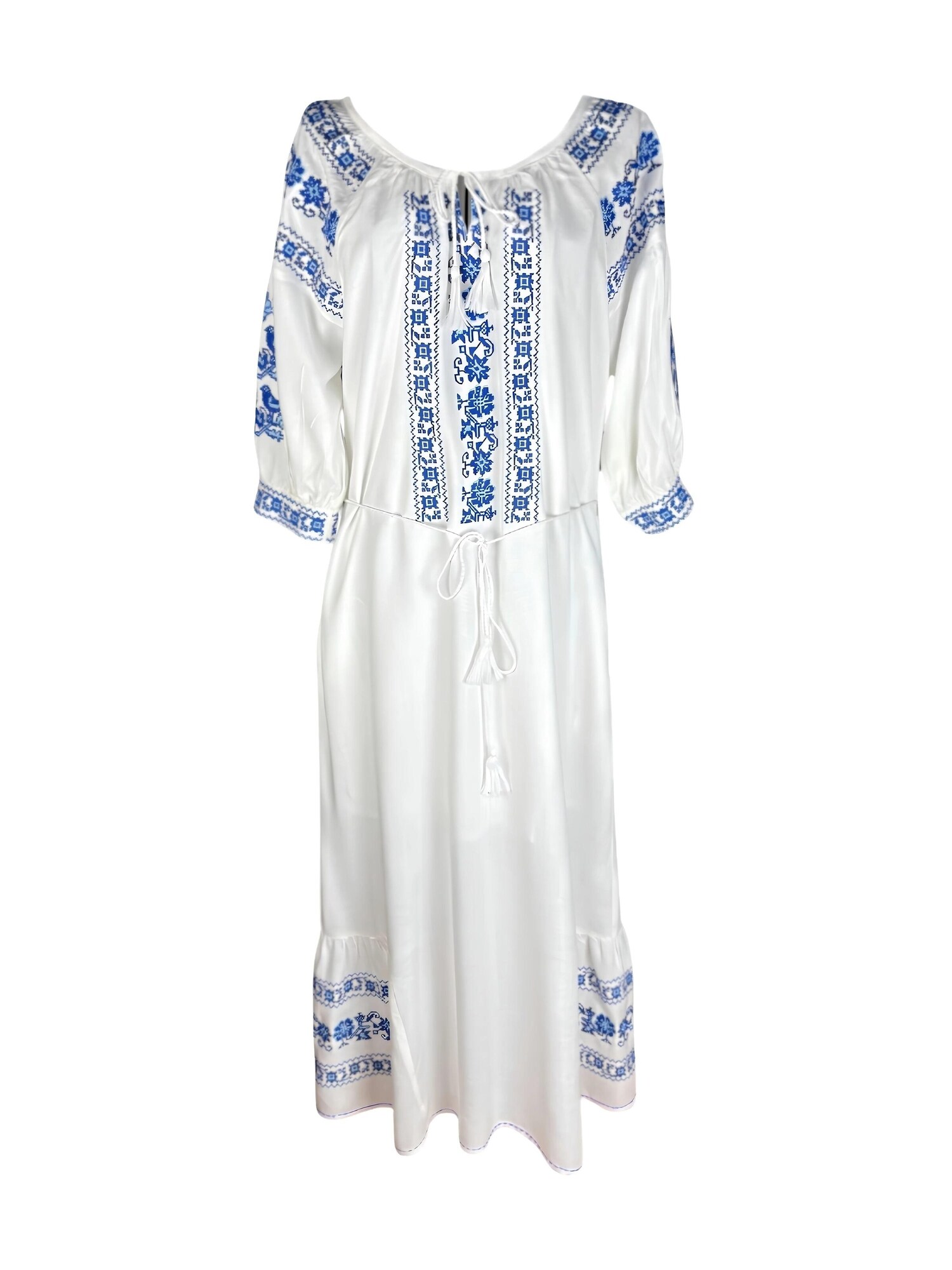 Rody’s forever Vestido 'Damenkleid S25 weiß/blau , marimea L'  blanco