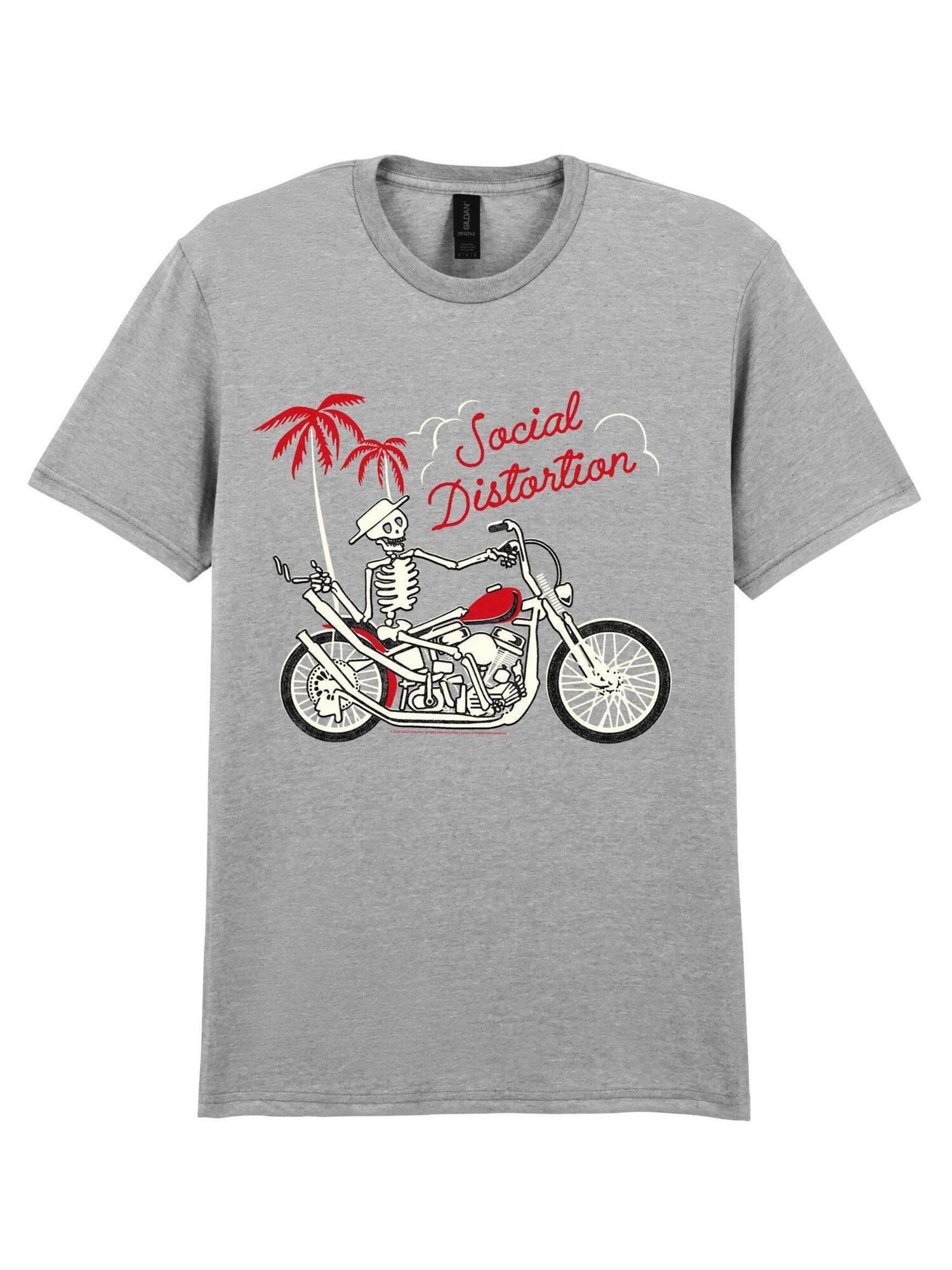 SOCIAL DISTORTION Camiseta 'Chopper' gris – imagen 1