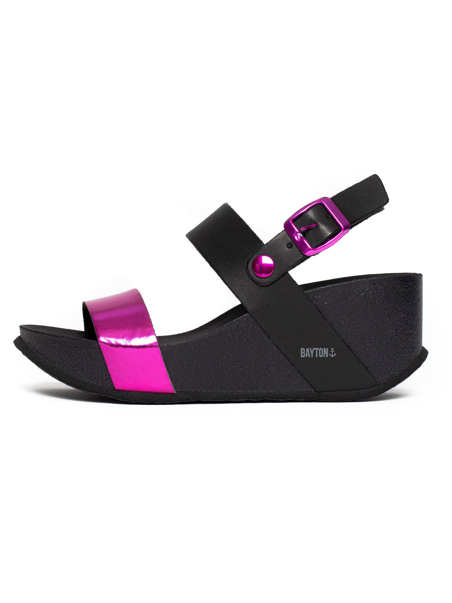 Bayton Sandale Selene  fucsia / negru