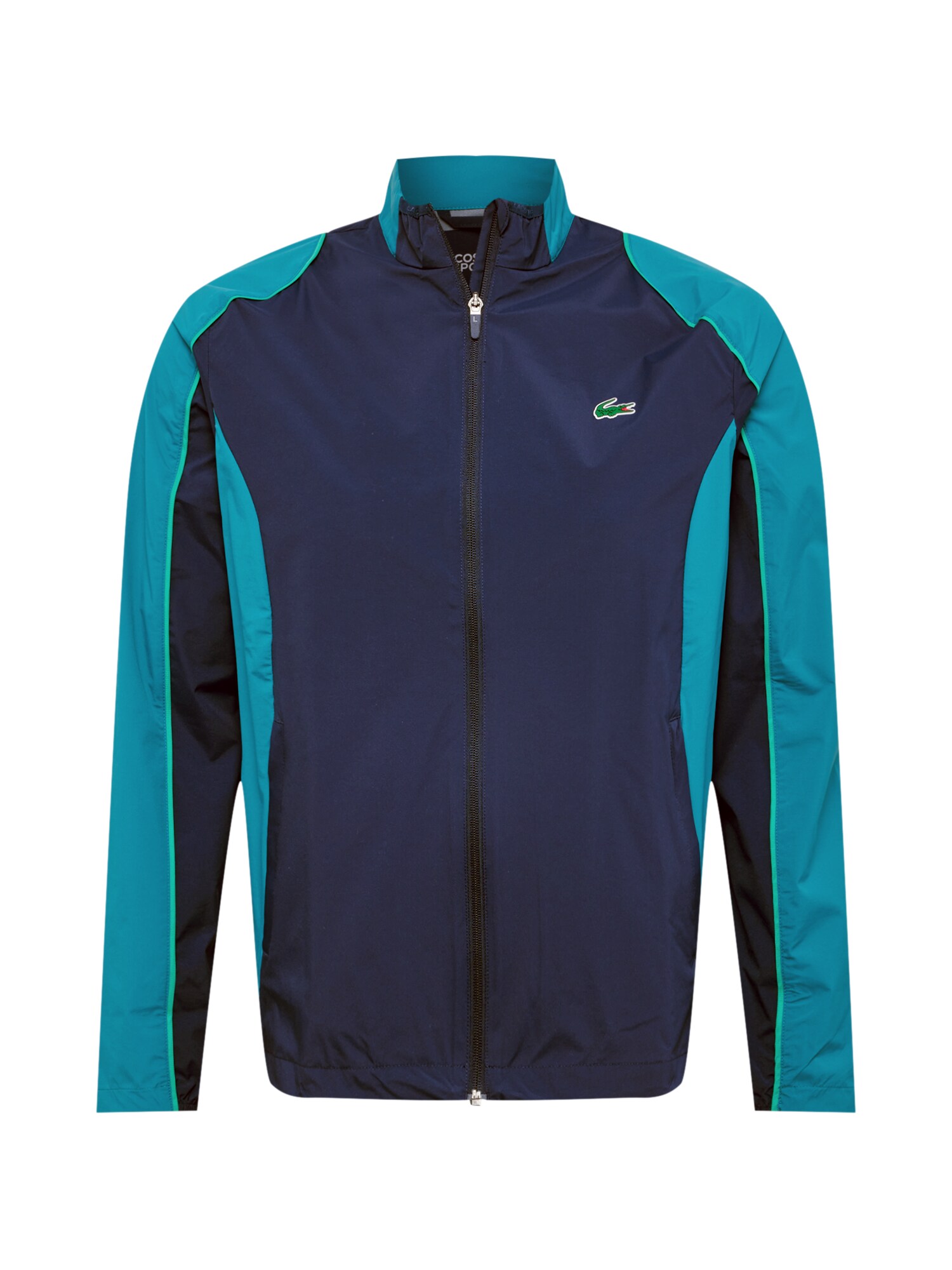 Lacoste Sport Casaco de treino  marinho / azul ciano / preto