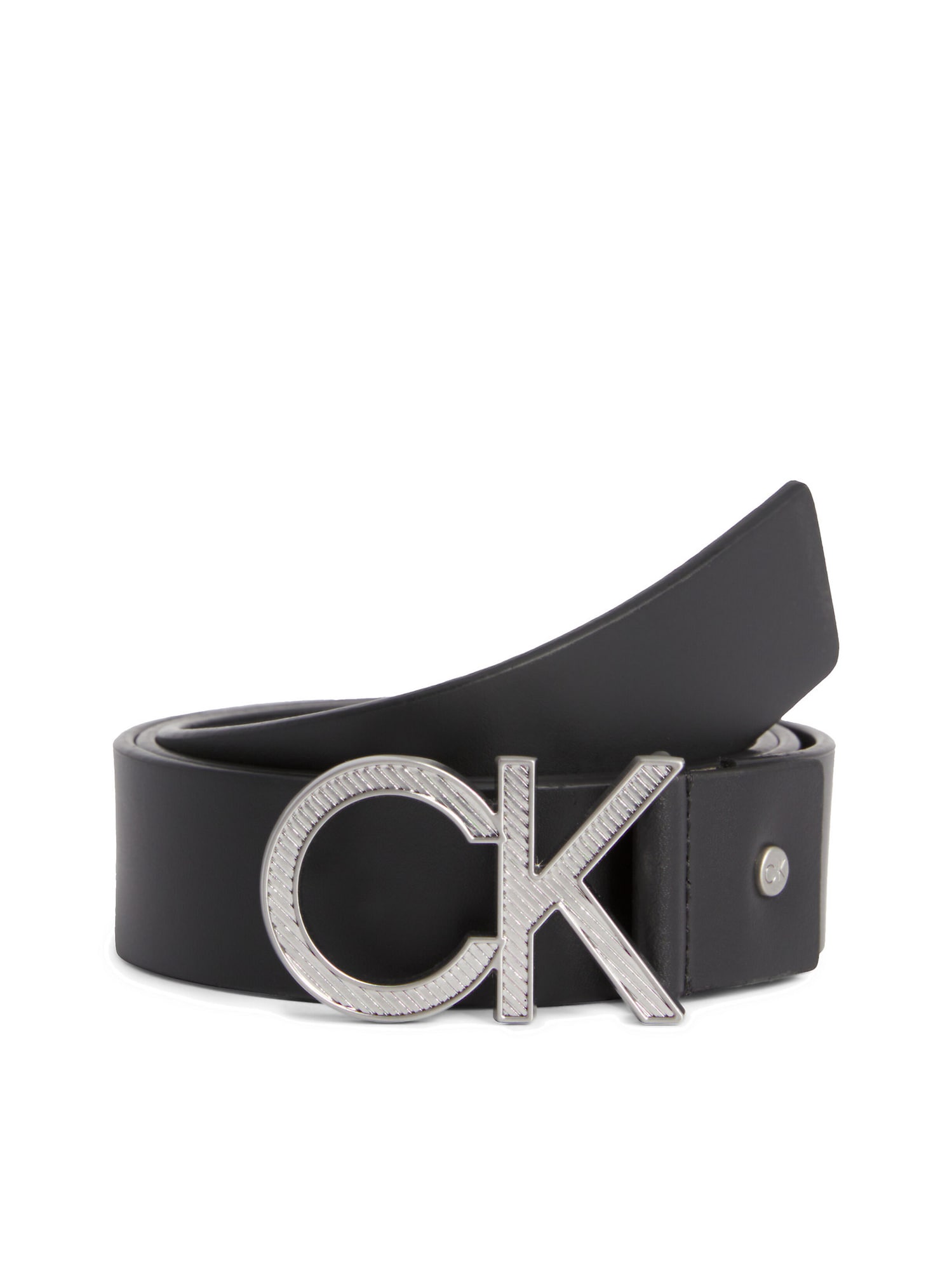 Calvin Klein Pas  črna / srebrna