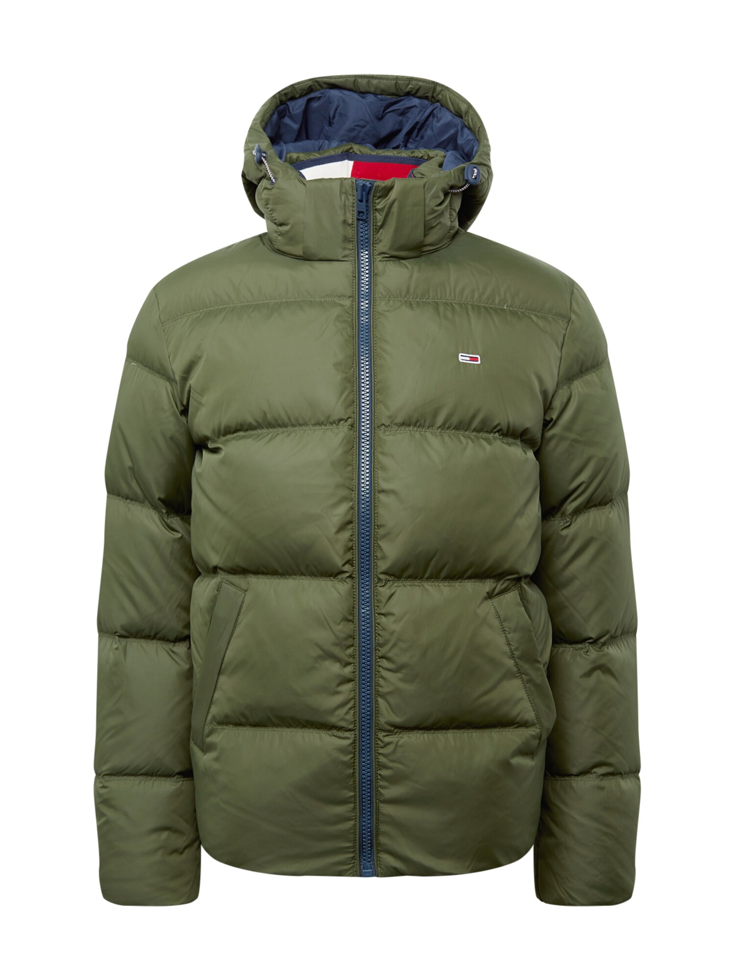Tommy Jeans Žieminė striukė  alyvuogių spalva