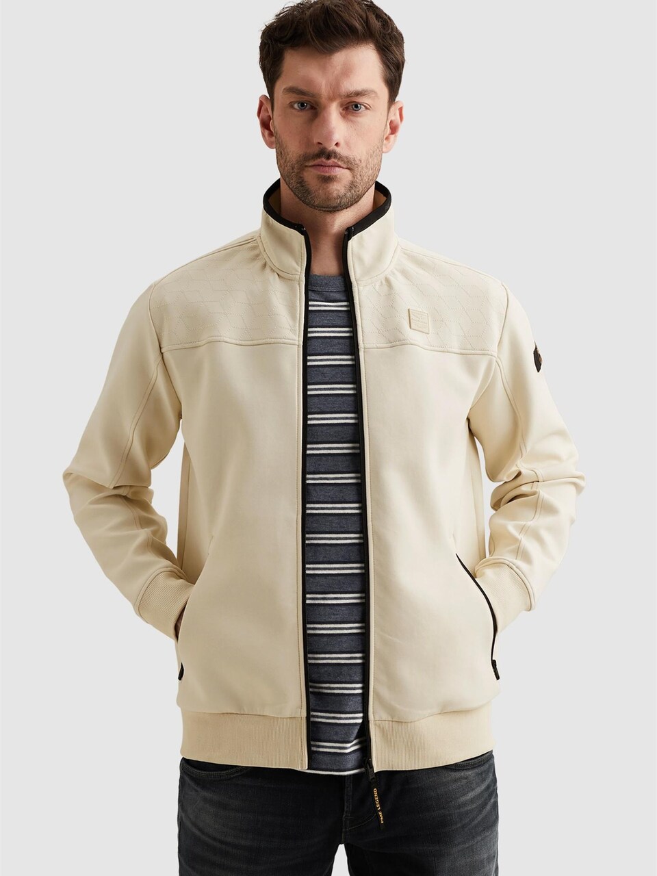 Sweatshirt 'PME LEGEND Sweat jacket with stand-up collar and zipper closure'