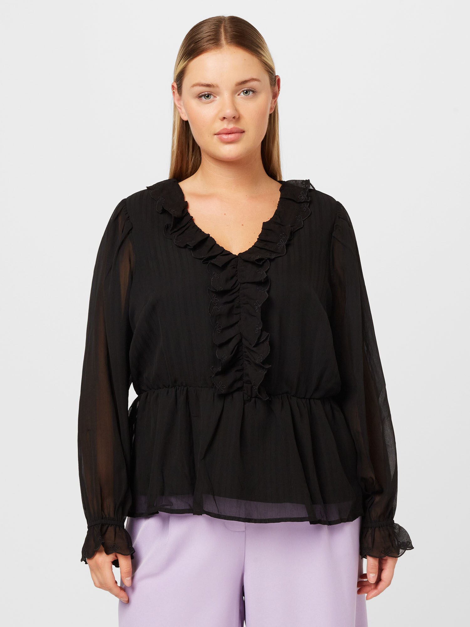 Vero Moda Curve Blúz 'NOLA'  fekete termék 2. képe