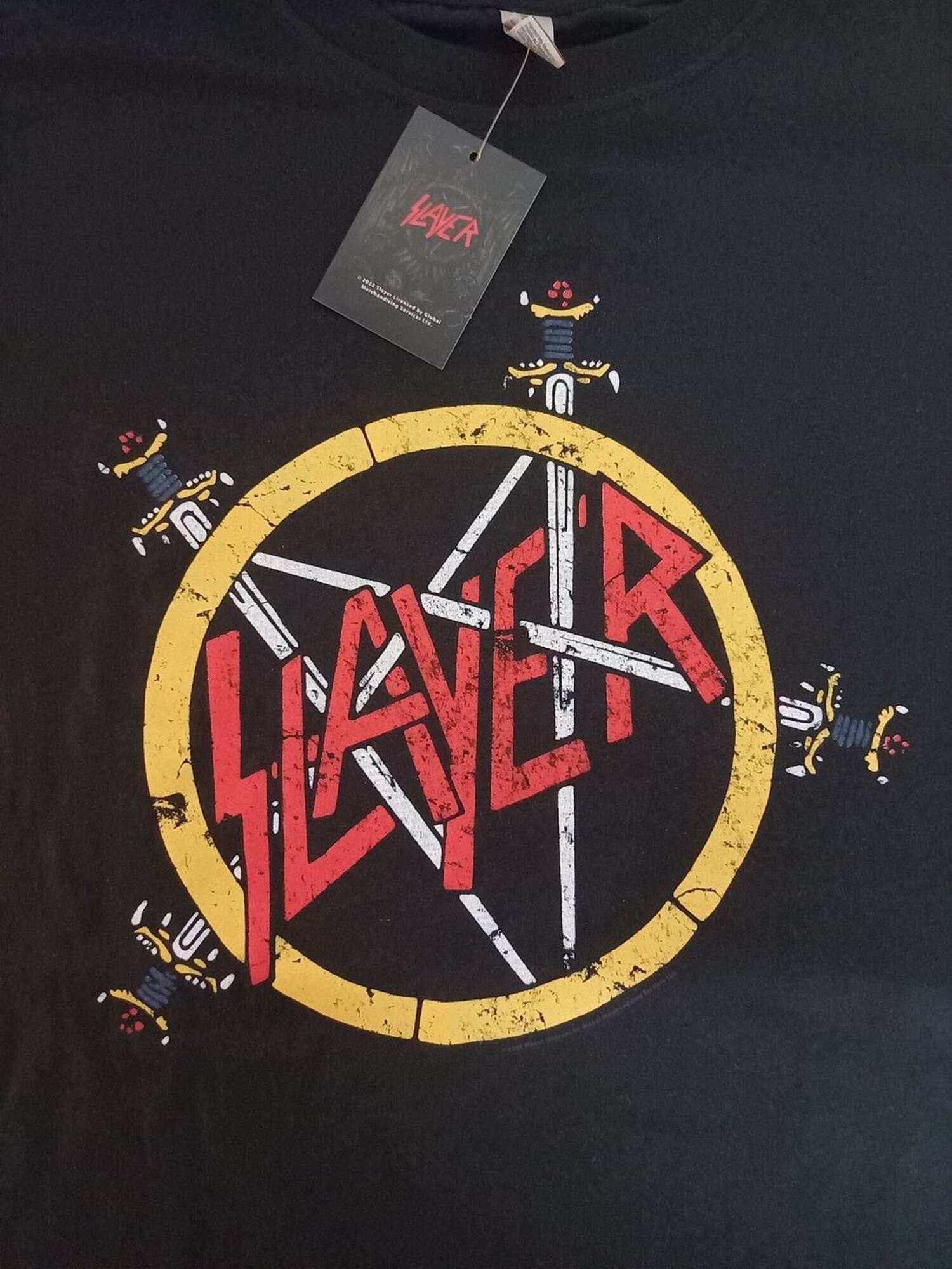 Slayer Camiseta 'Slayer Pentagram distressed  T-Shirt'  negro – imagen 3