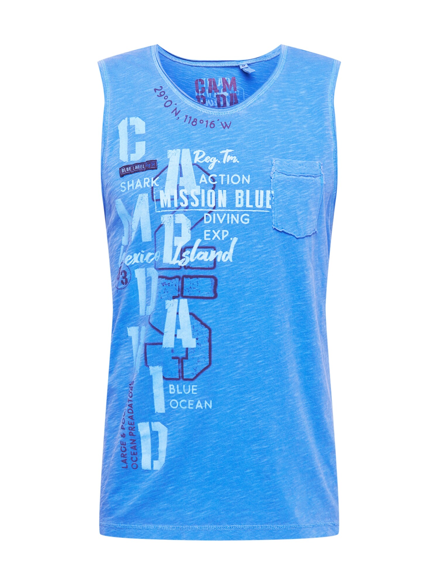 CAMP DAVID Tricou  albastru / bleumarin / albastru deschis