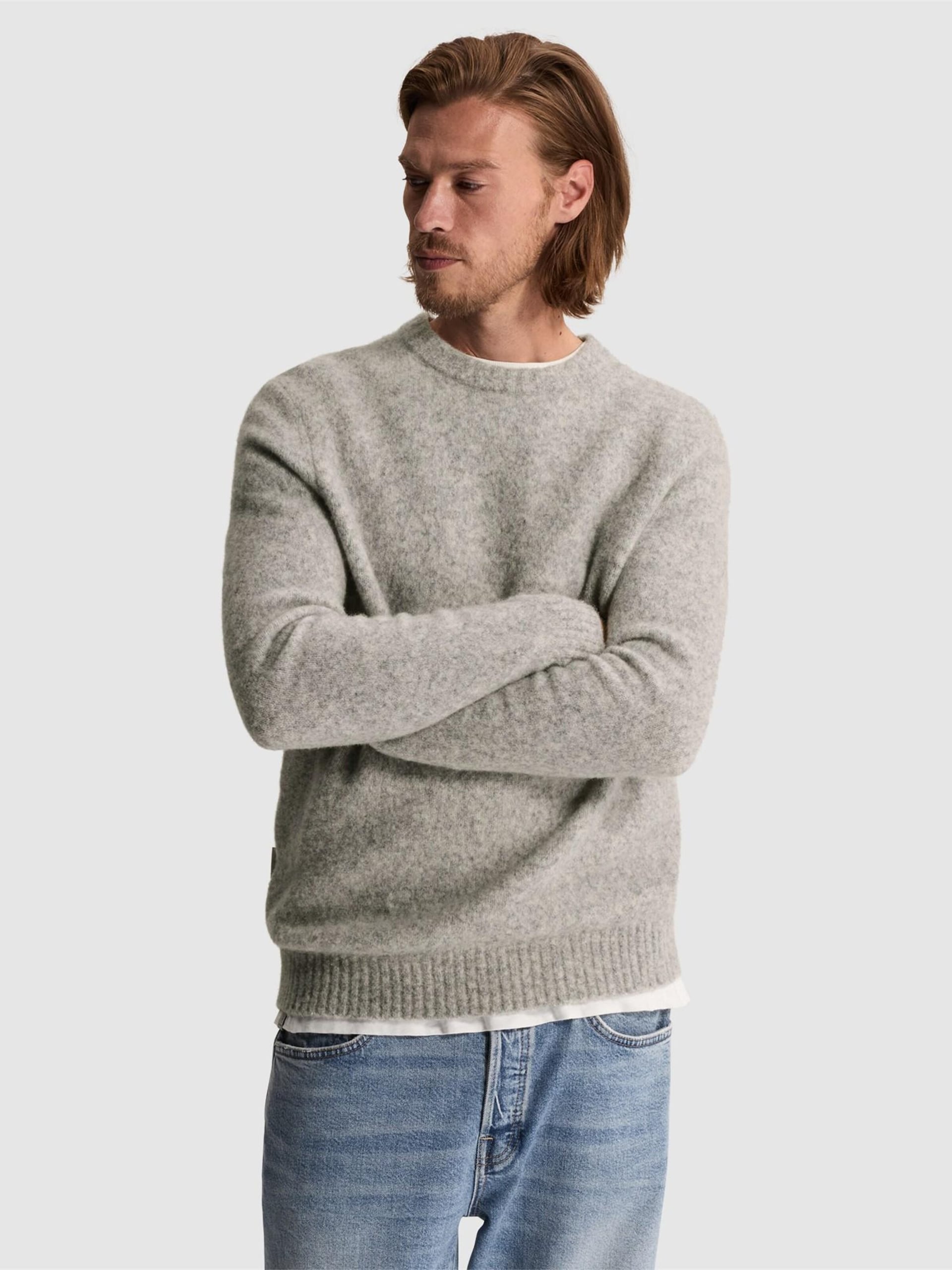 Cast Iron Tröja 'Pullover in a wool blend with crewneck' herr