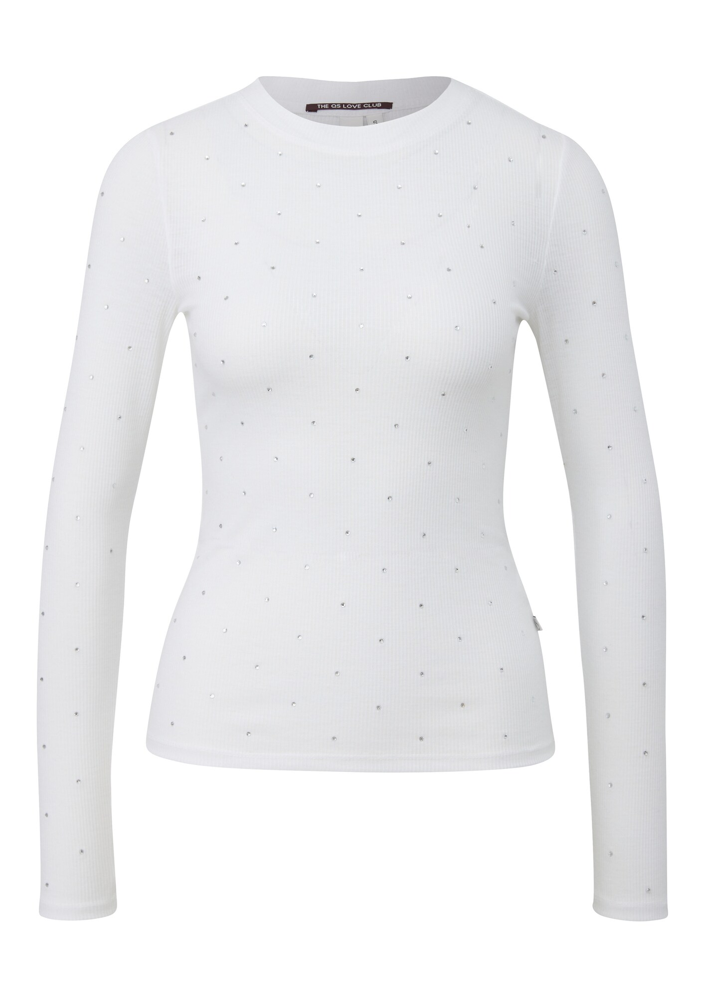 QS Tricou  argintiu / alb